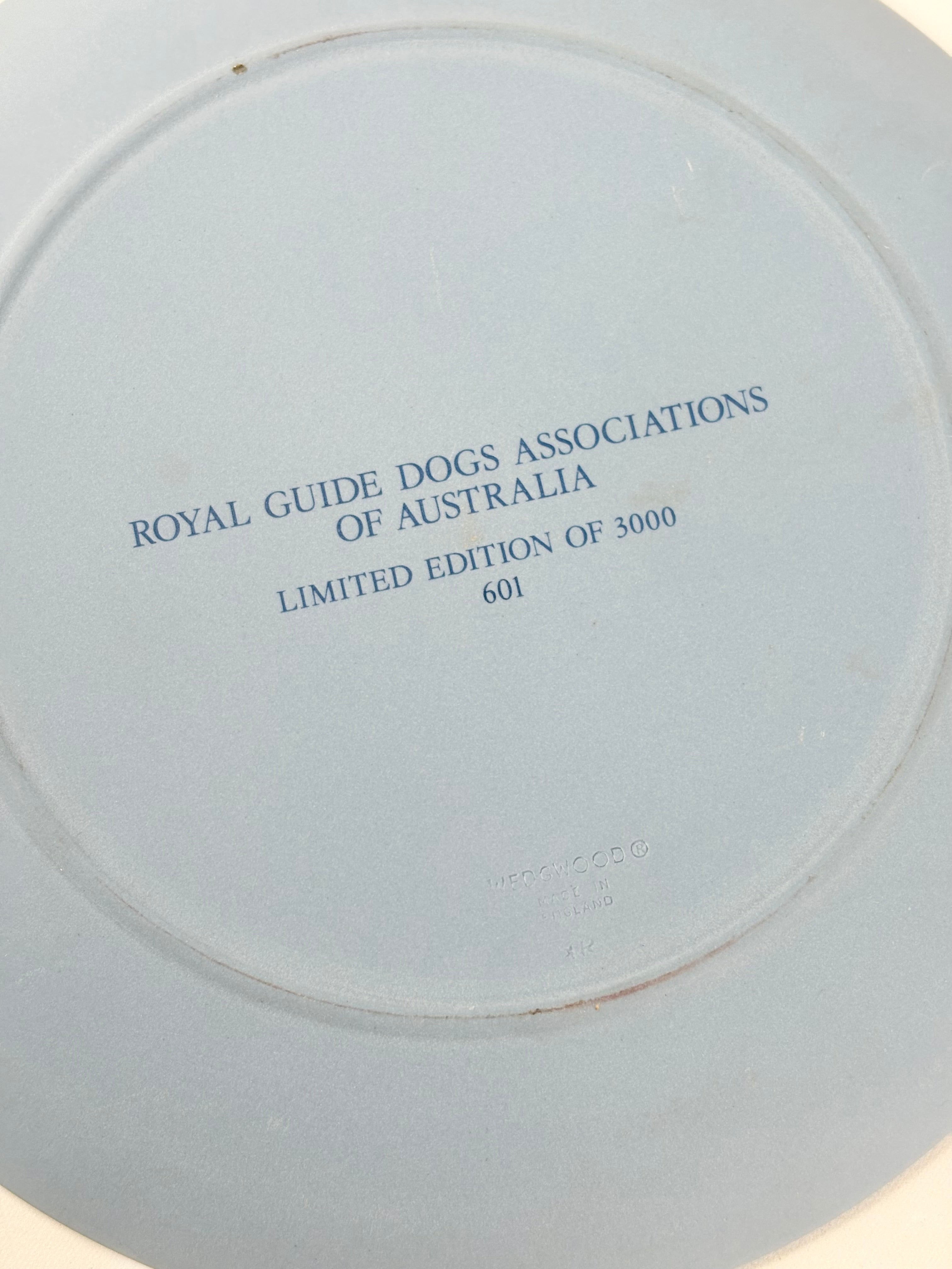 Wedgwood Royal Guide Dogs of Australia Commemorative Jasperware Plate