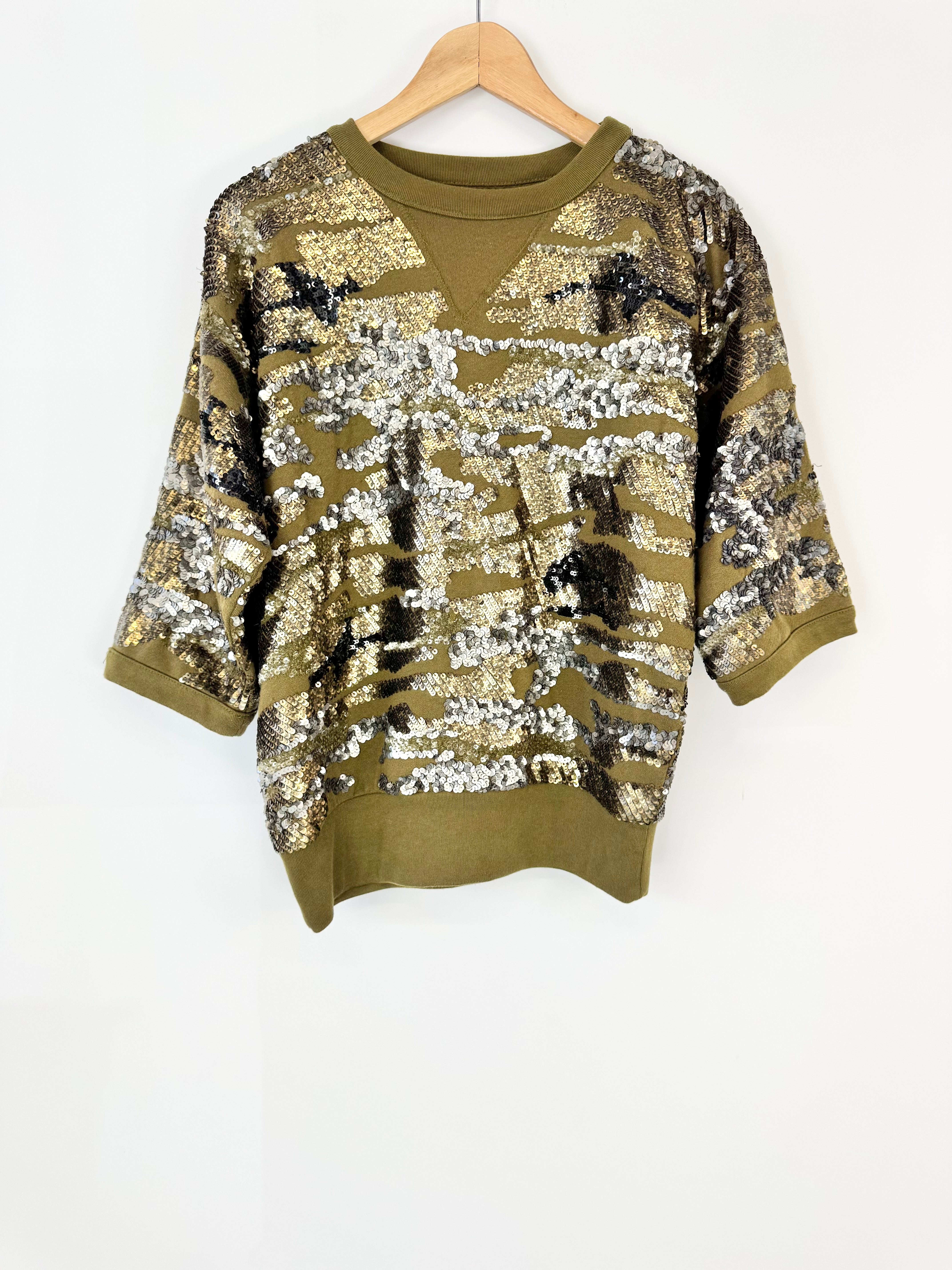 Isabel Marant Camo 'Hamilton' Sequin Sweatshirt - AU10