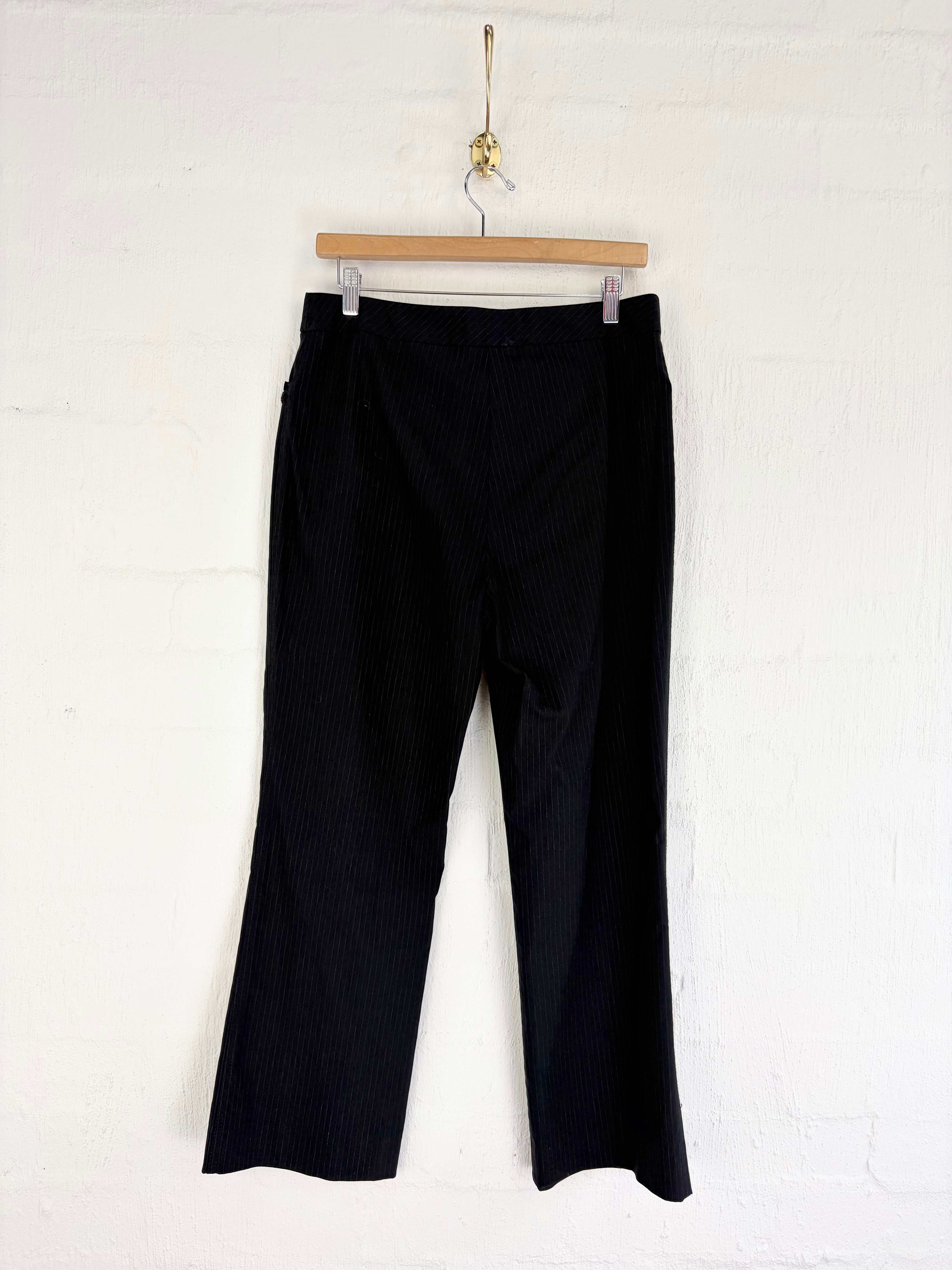 Vespucci Black Pinstriped Slacks - AU12