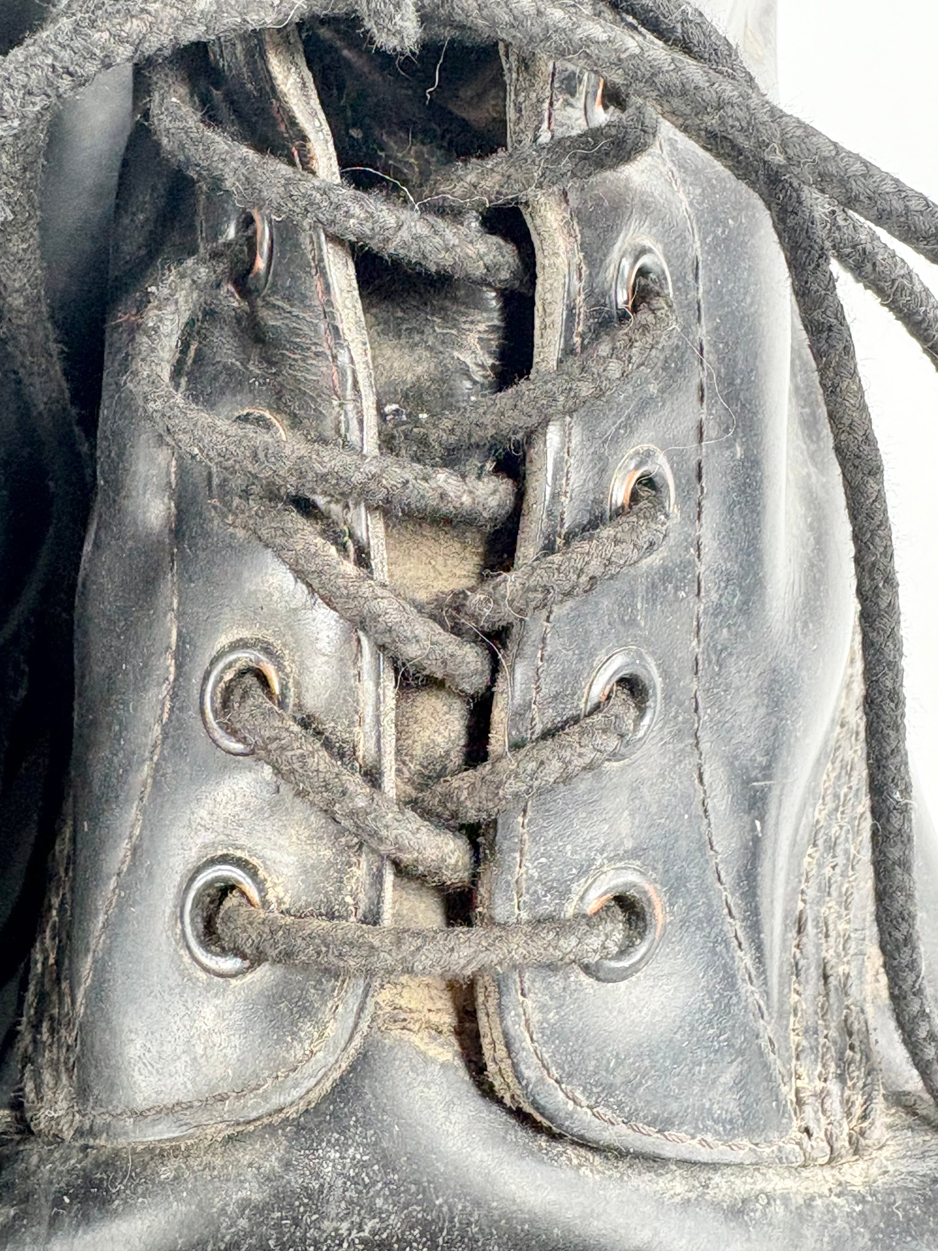 Dr. Martens Black Leather 8-Eye Lace Up Boots - EU42