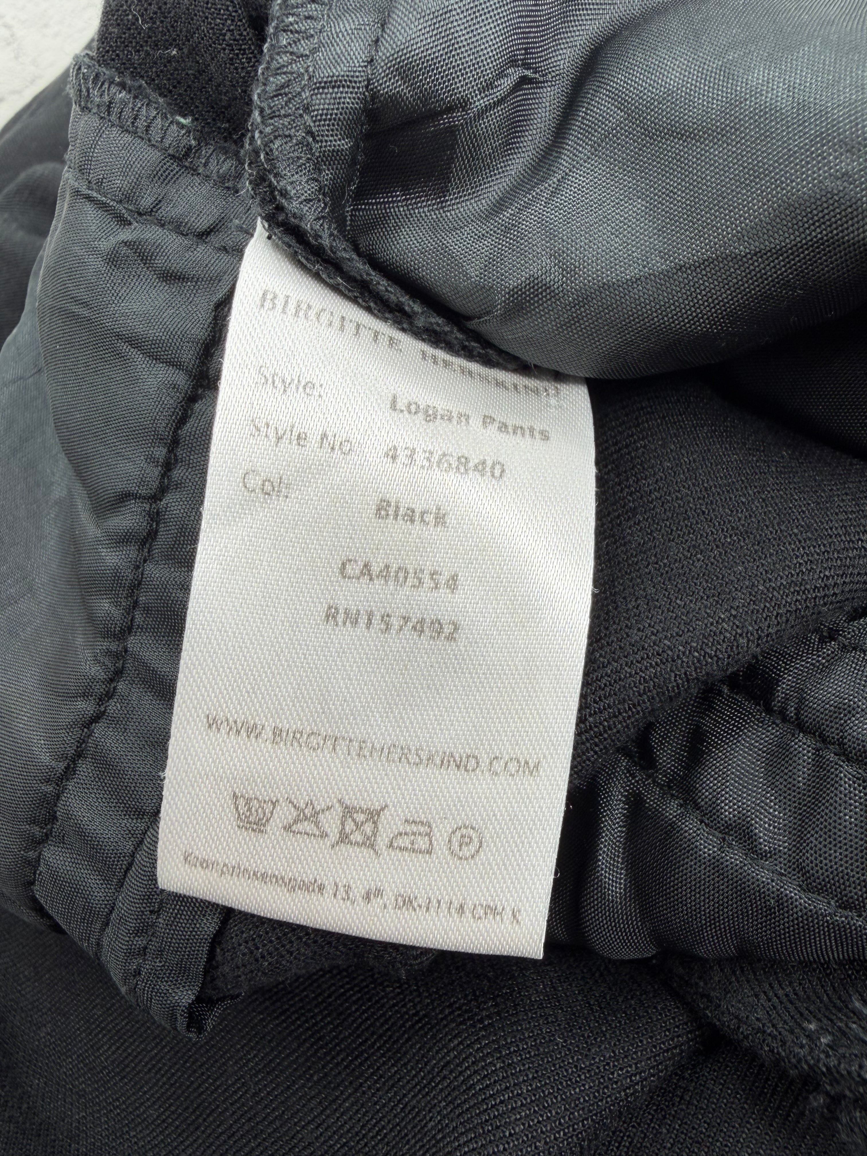 Birgette Herskind Black Wide Leg Flax Blend Slacks - AU10