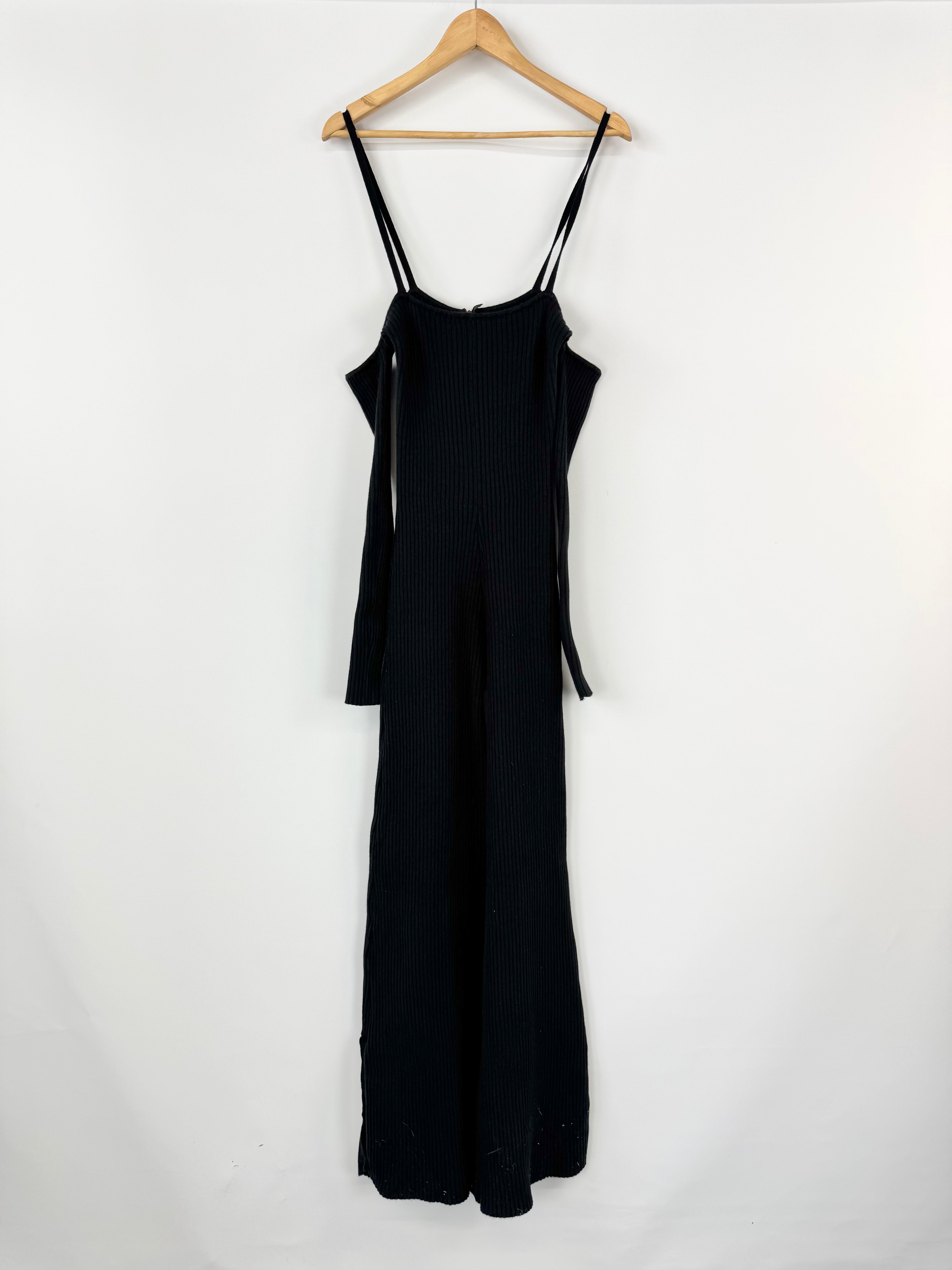 Anna Quan Black Rib Knit Jumpsuit - AU12