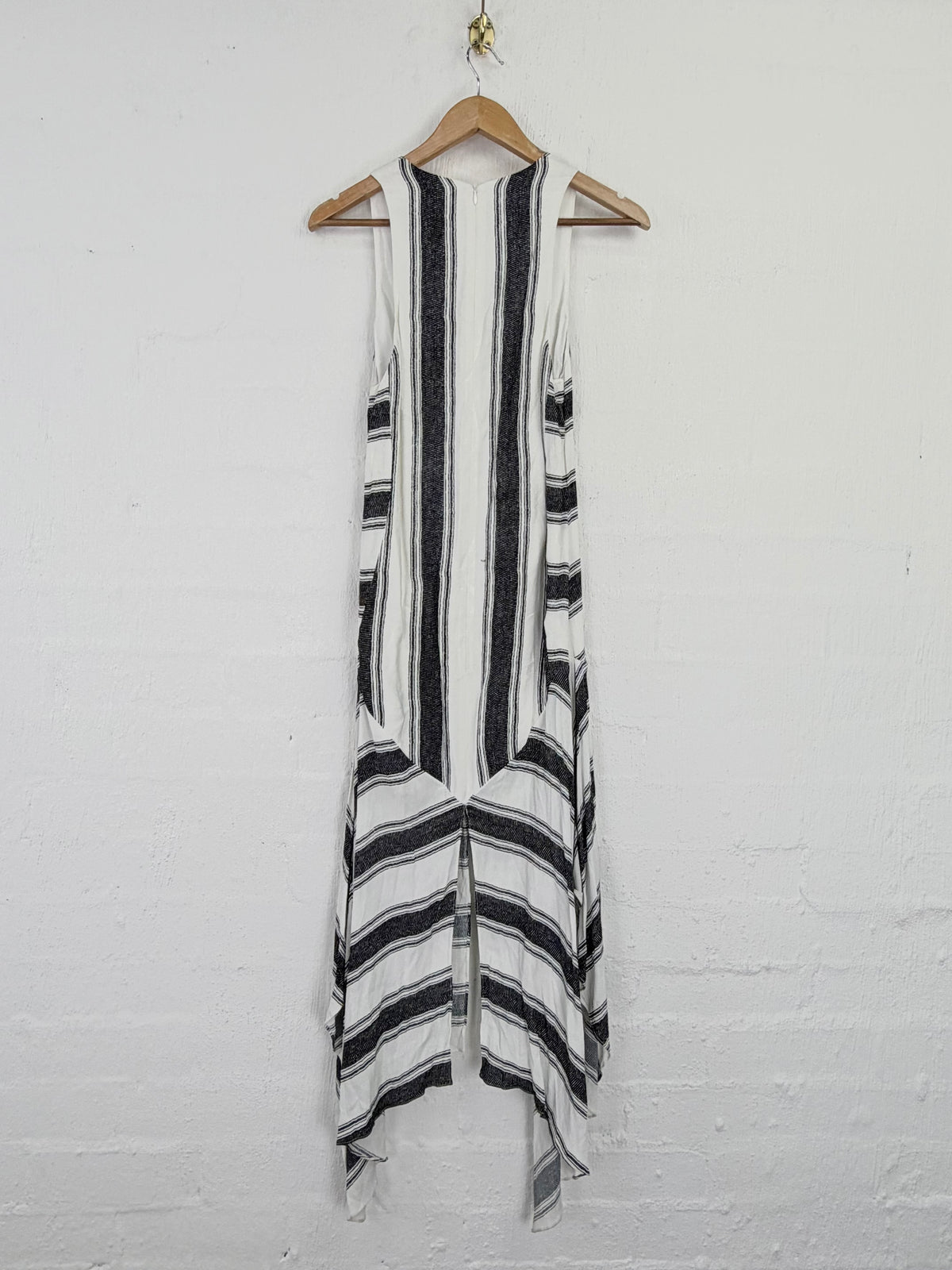 Sass & Bide 'Double Click' White & Black Striped Maxi Dress - AU8
