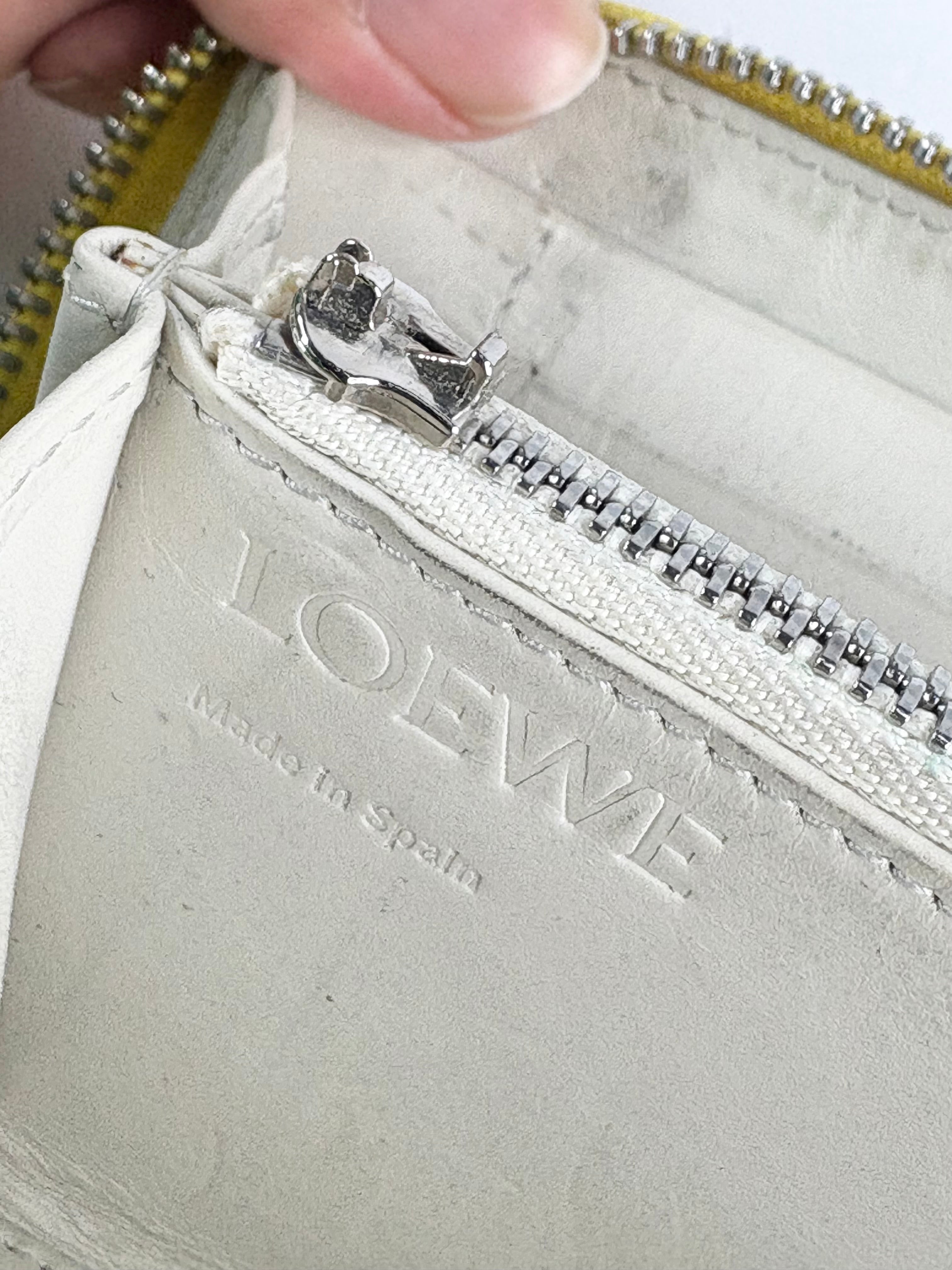 Loewe Canary Yellow Woven-Texture Leather Wallet