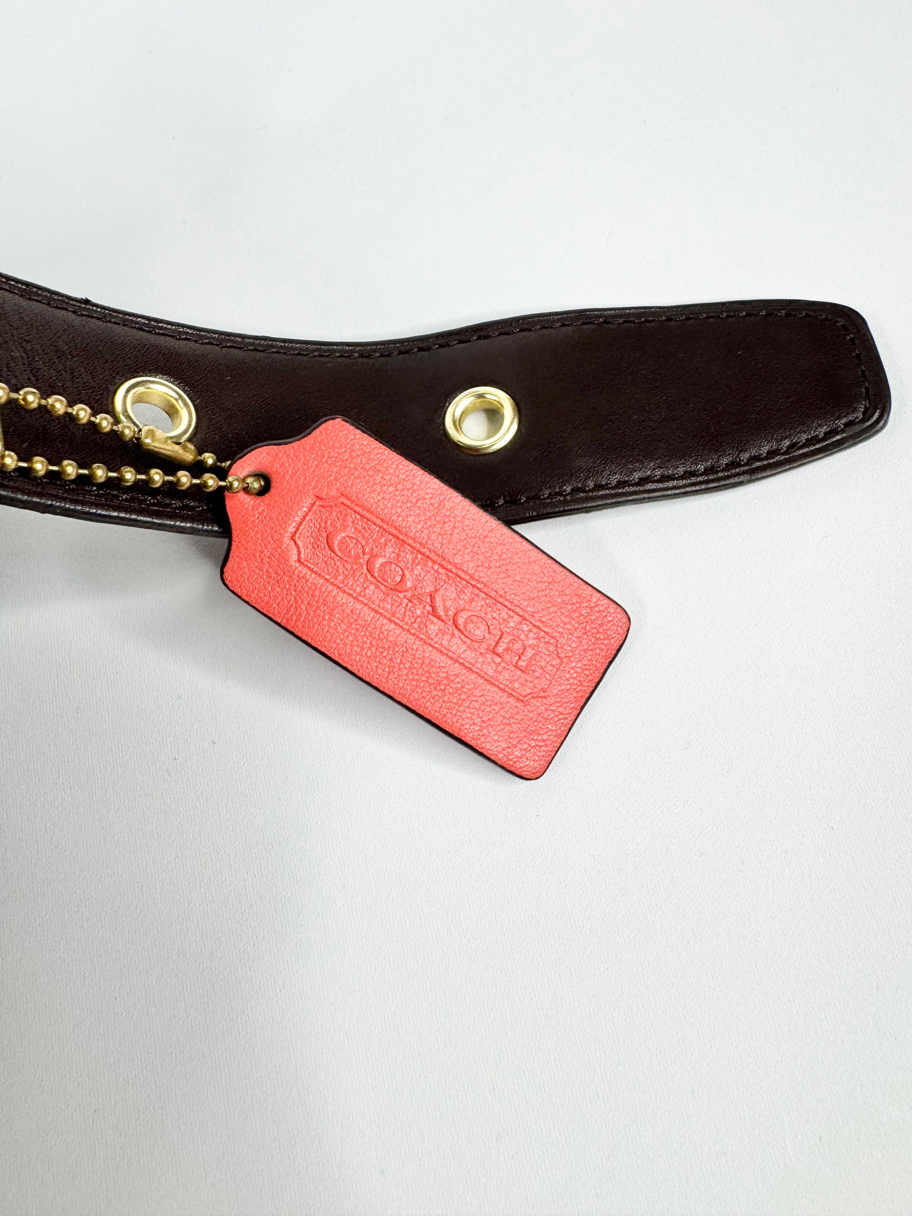 Coach 'Legacy' Double Gromment Umber & Orange Shoulder Bag