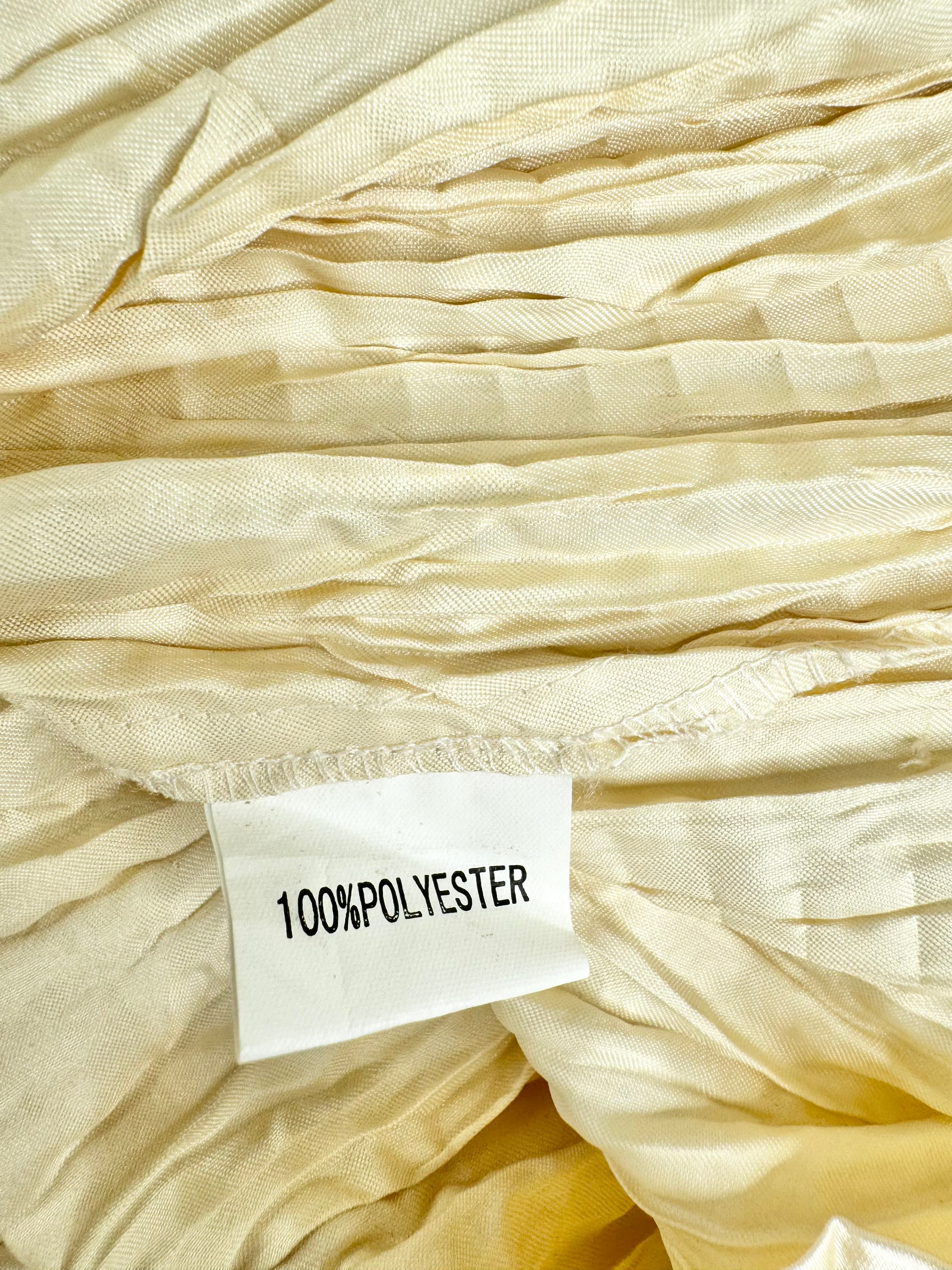 IYD Champagne Gold Metallic Pleated Dress - AU6/8