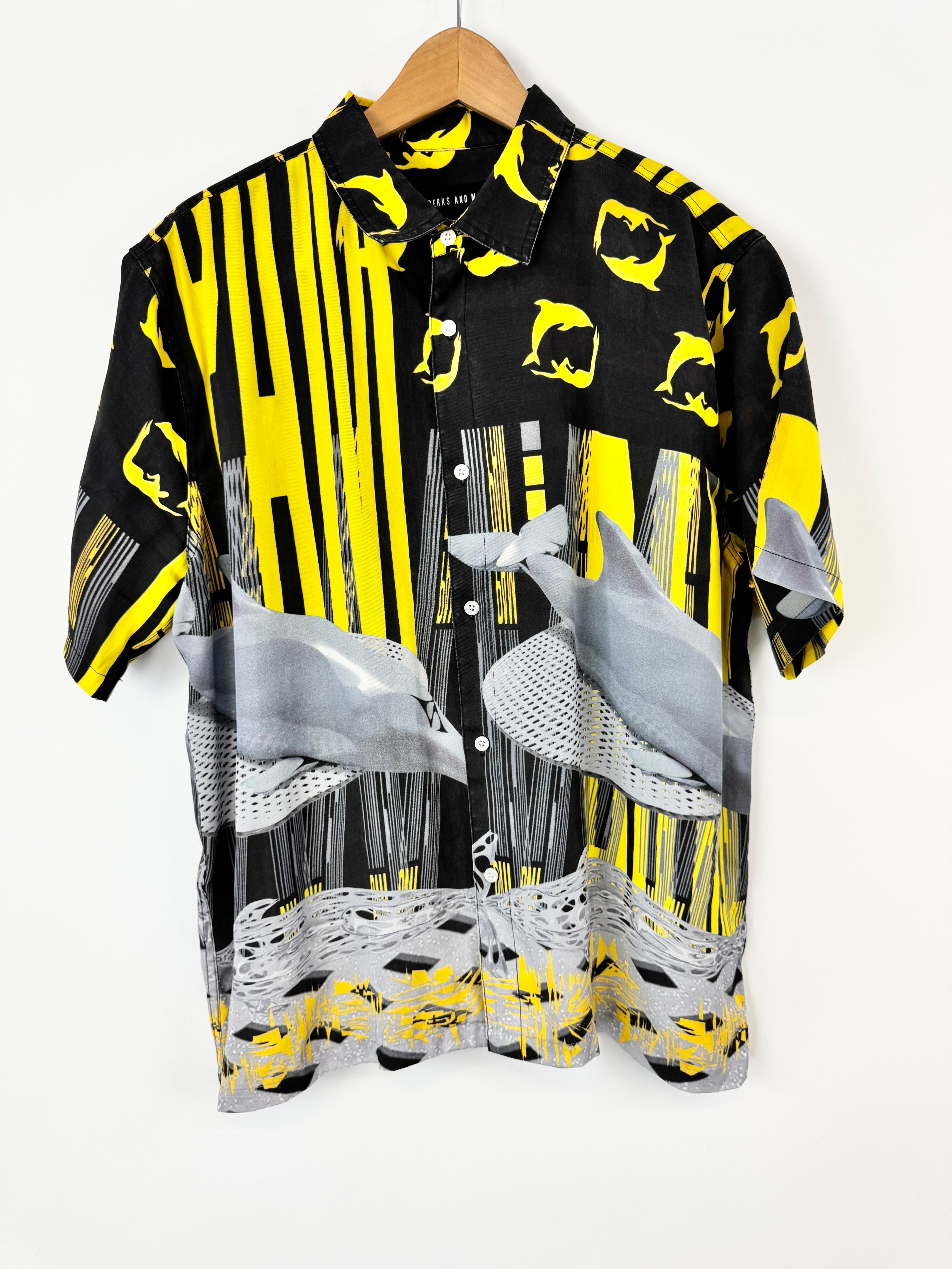 P.A.M 'Dolphin Duo Sono' Button Up Short Sleeve Shirt - M/L