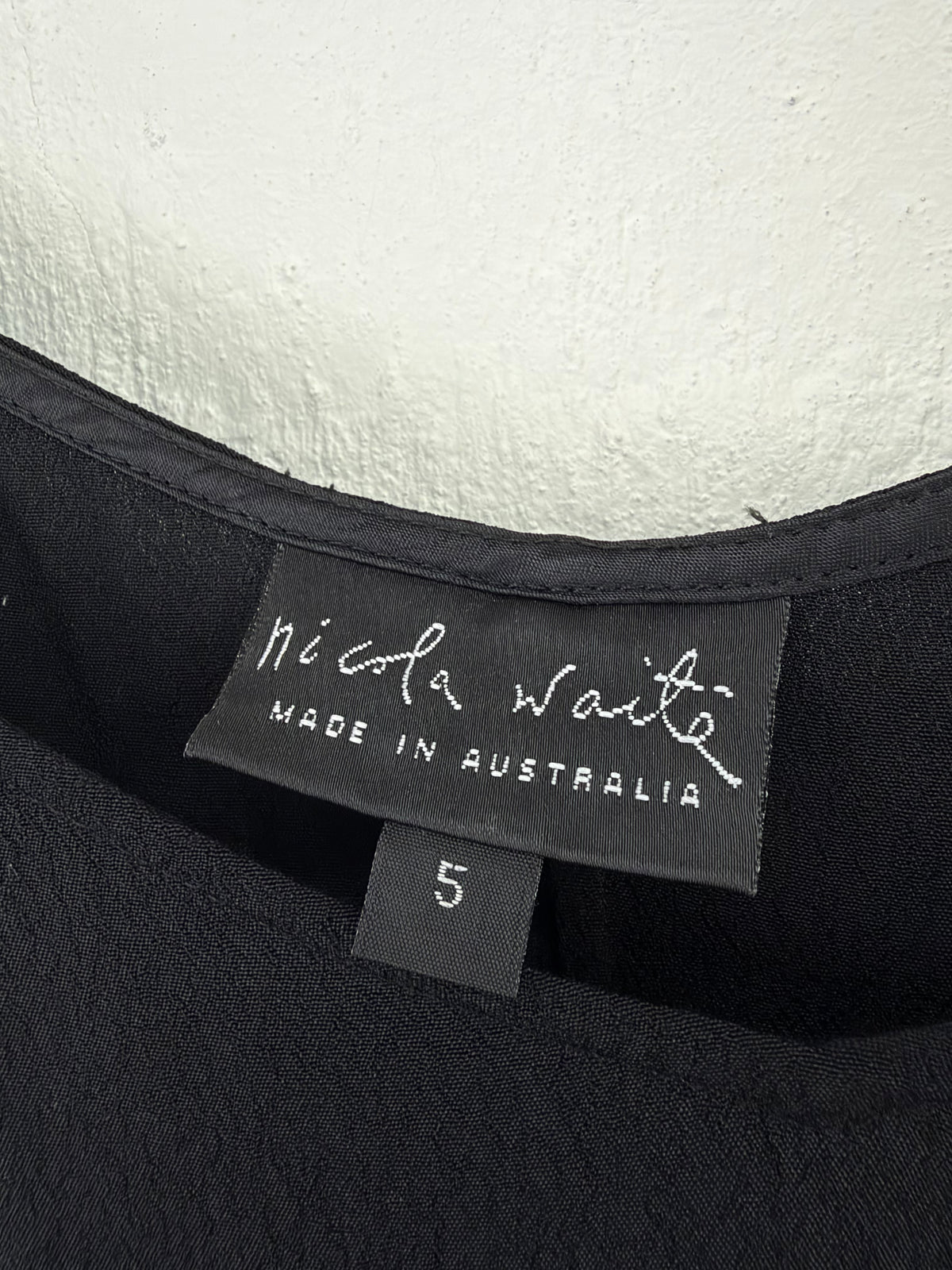 Nicola Waite Black Slip Style Dress - AU14/16