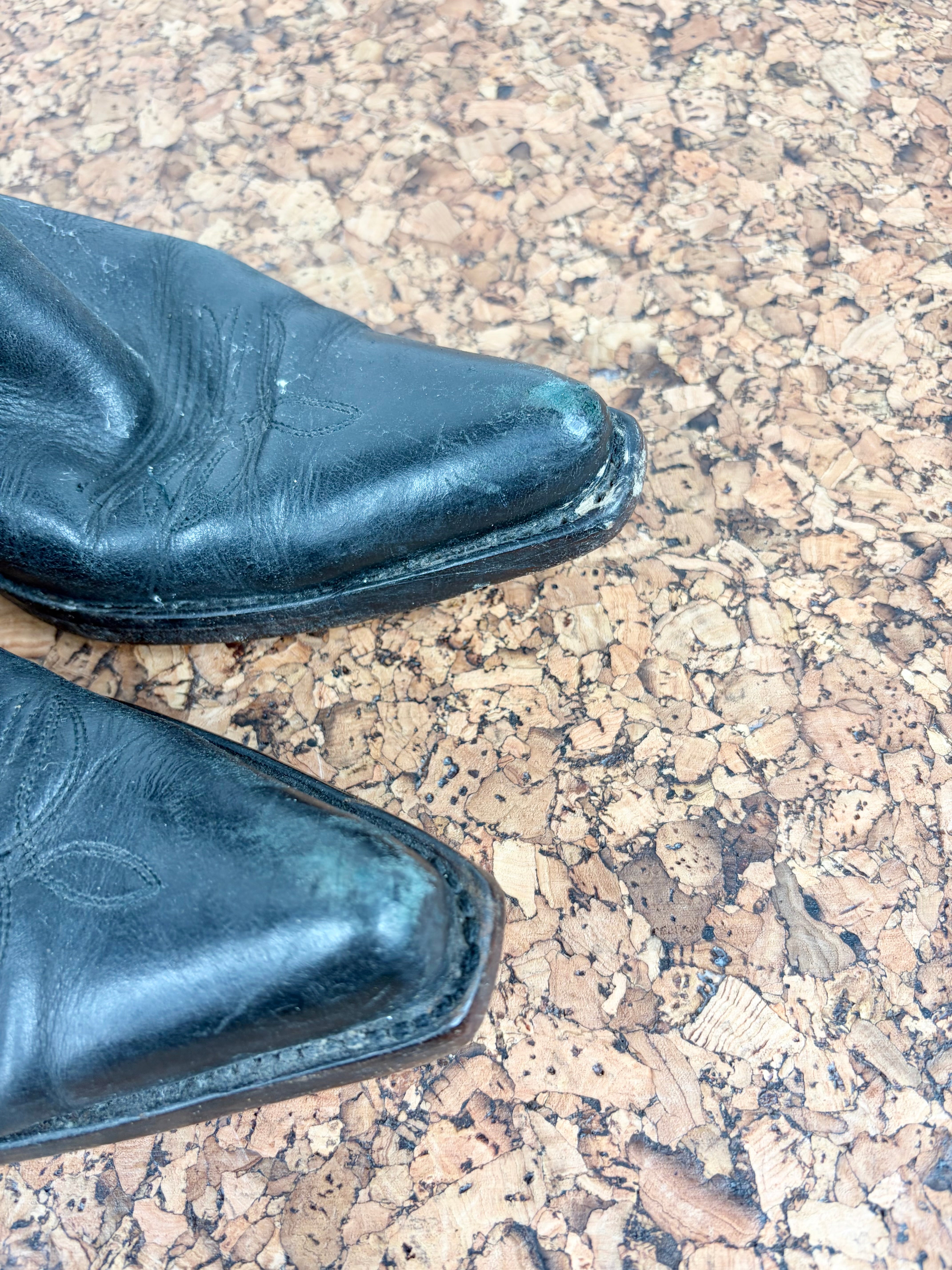 Vintage Sancho Black Cowboy Boots - EU38