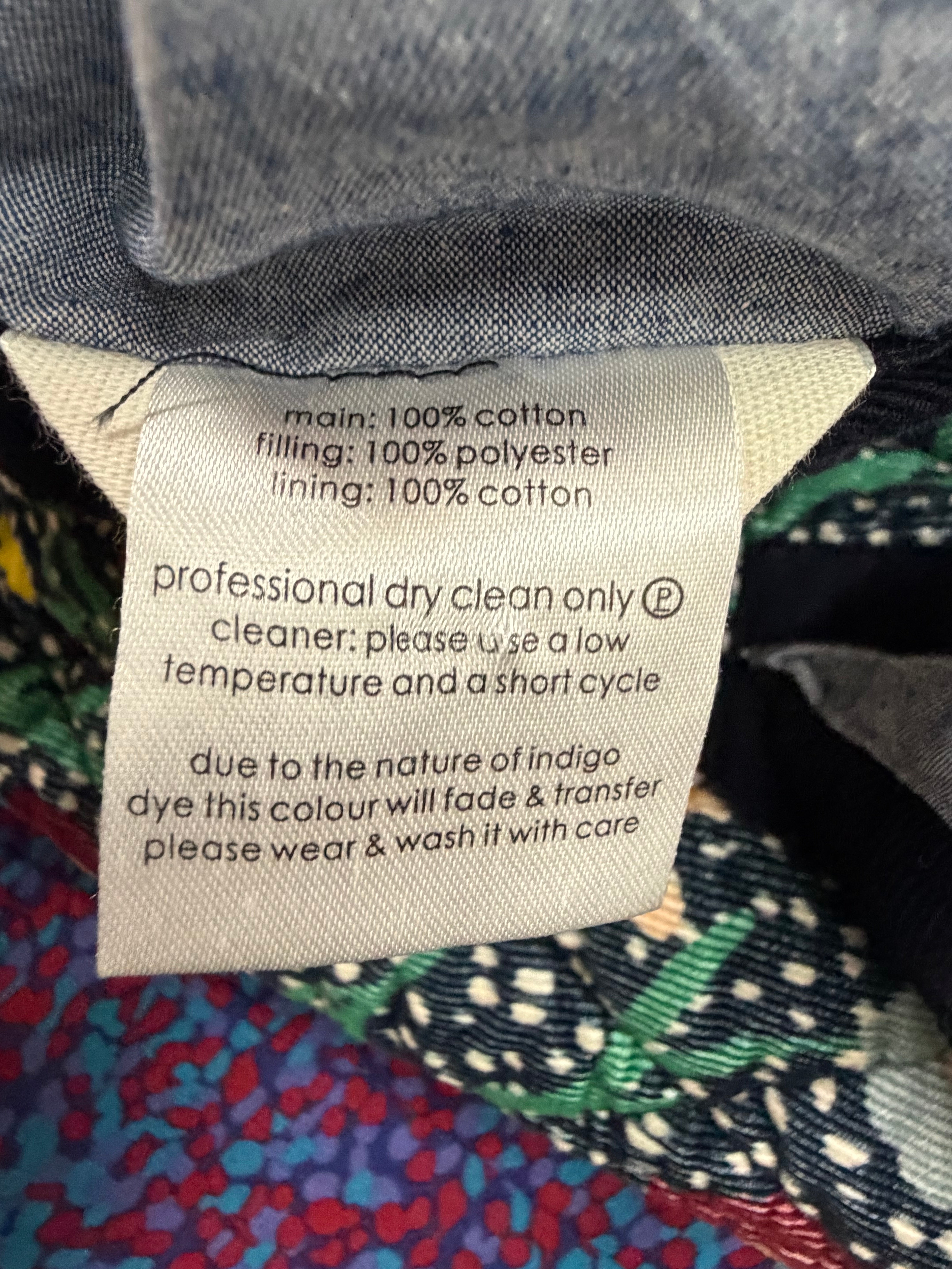 Gorman Retro Floral Patterned Diamond Quilted Corduroy Coat - AU10/12