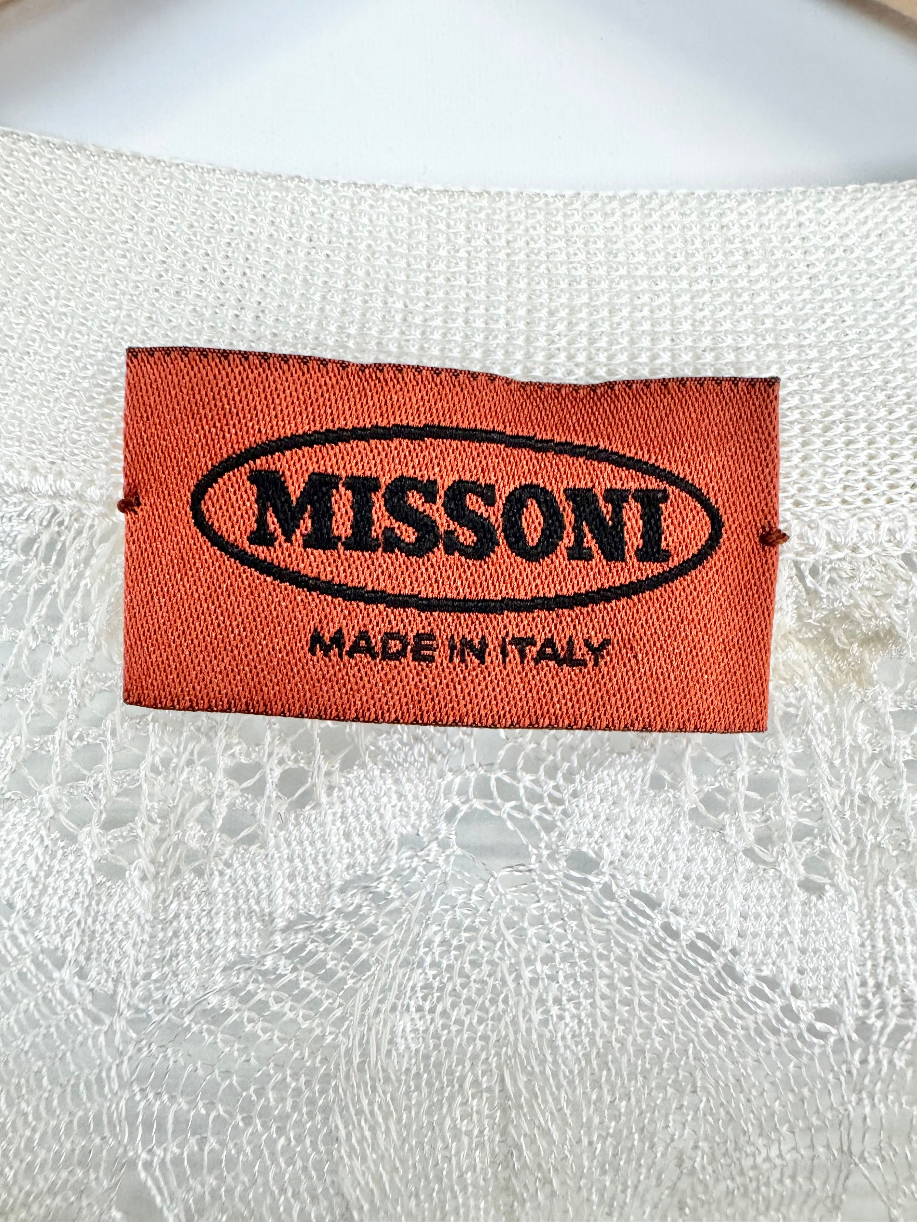 Missoni White 3D Knitted Cardigan - AU8