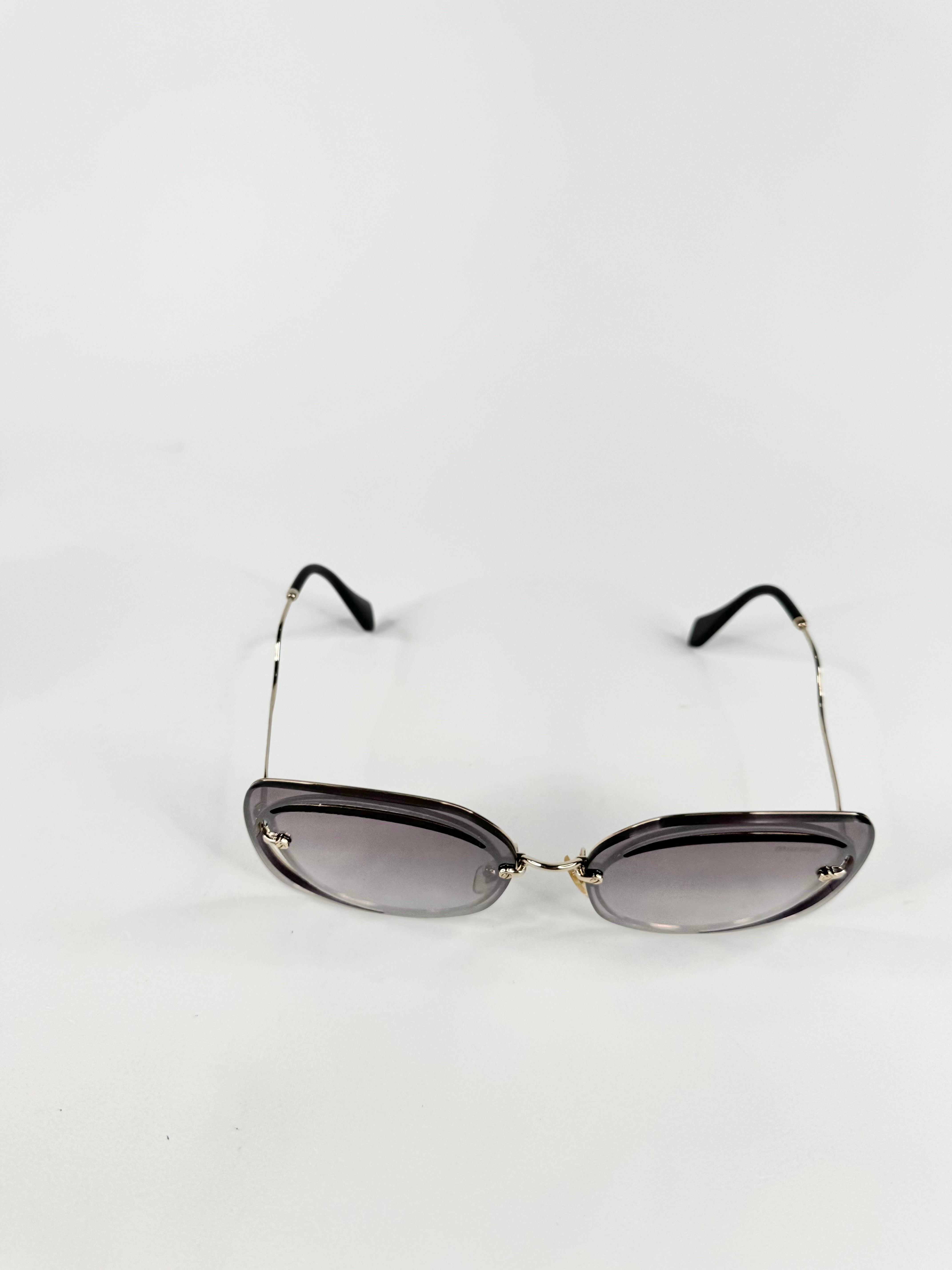 Miu Miu Lavender Tinted 'Scenique Evolution' Cut Out Sunglasses