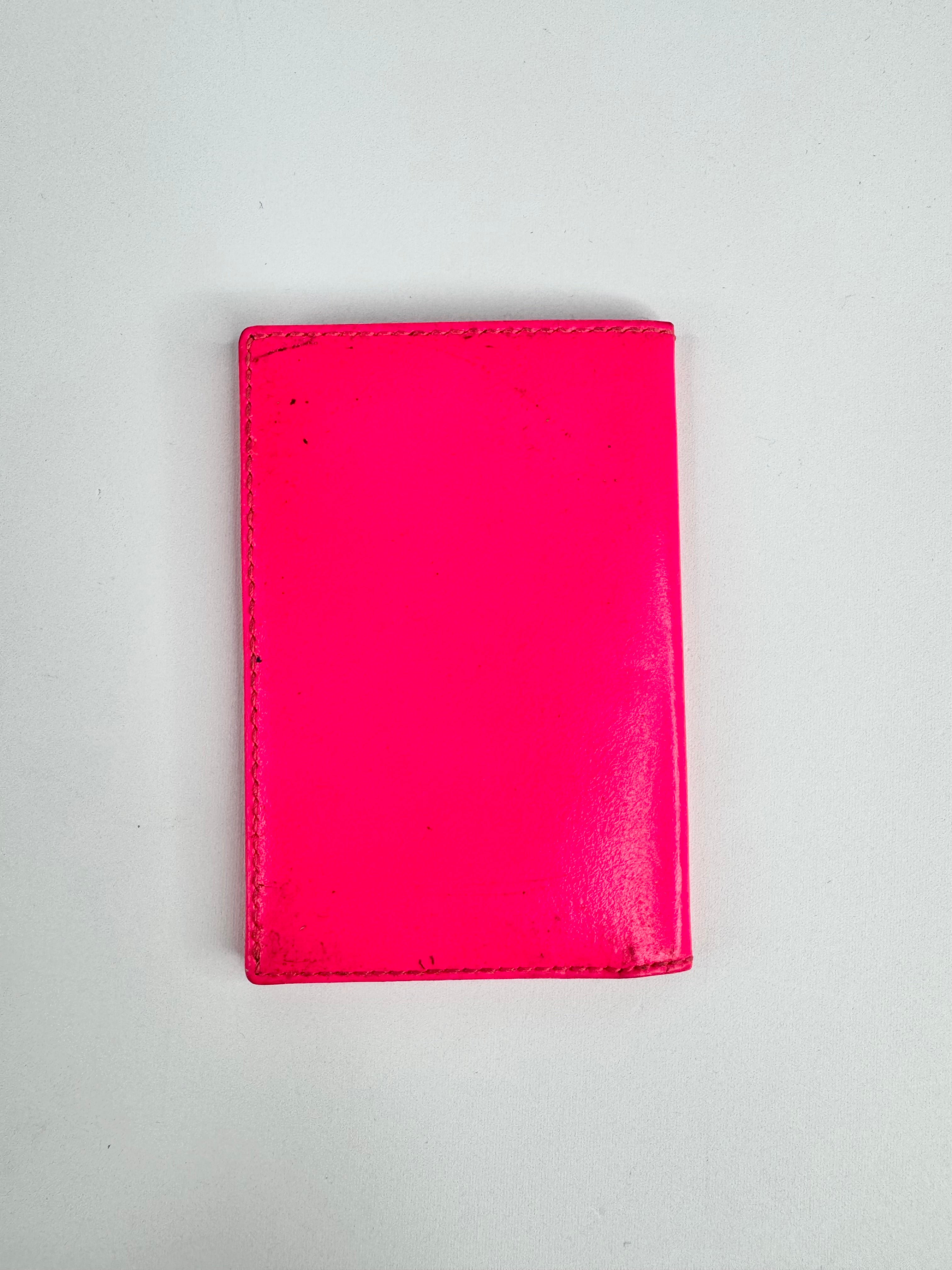 Comme des Garçons Super Fluo Neon Pink Folded Wallet