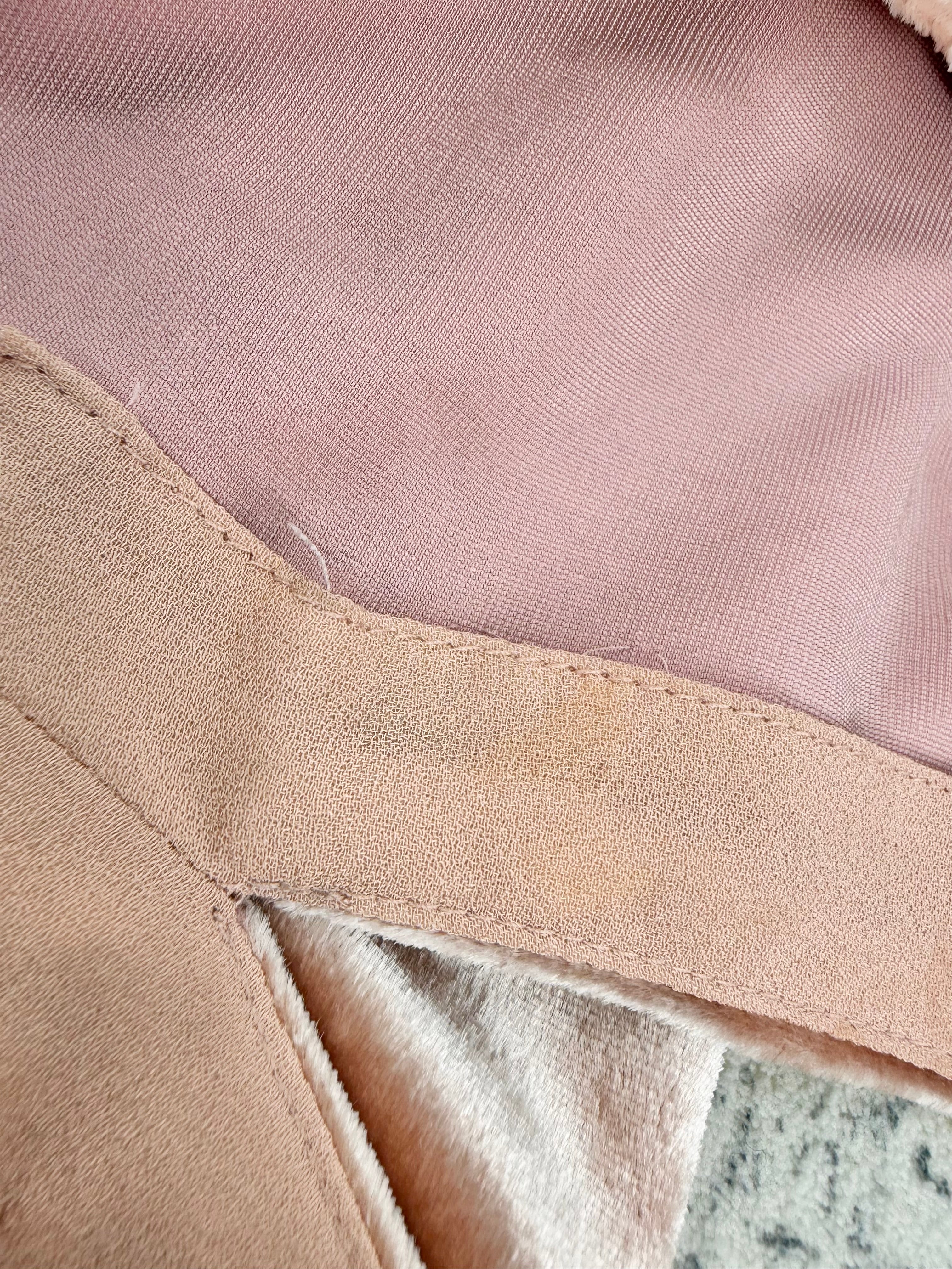 A.L.C Apricot Velvet V-Neck Top - AU12/14