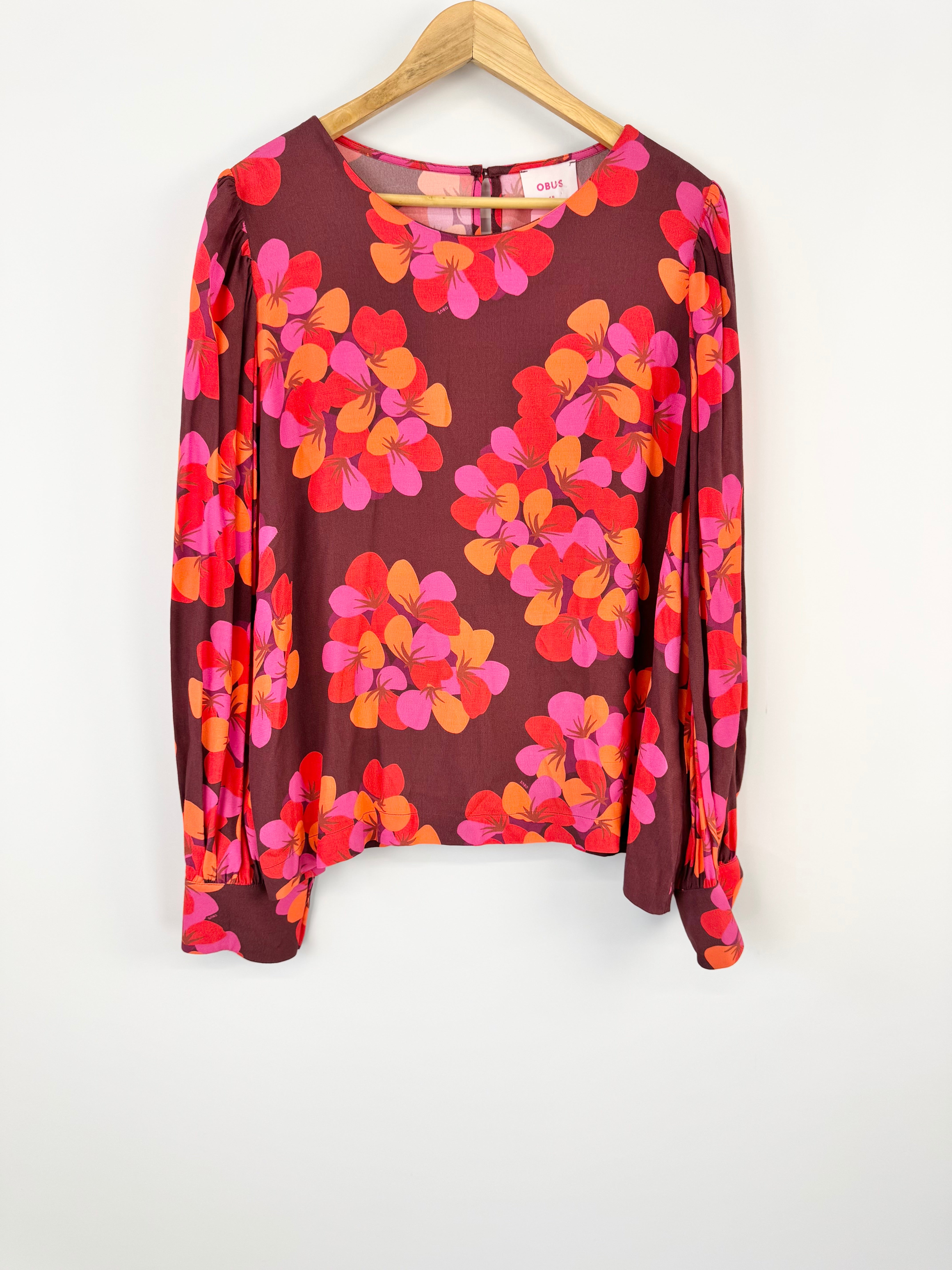 OBUS FLORAL LONG SLEEVE TOP - AU18