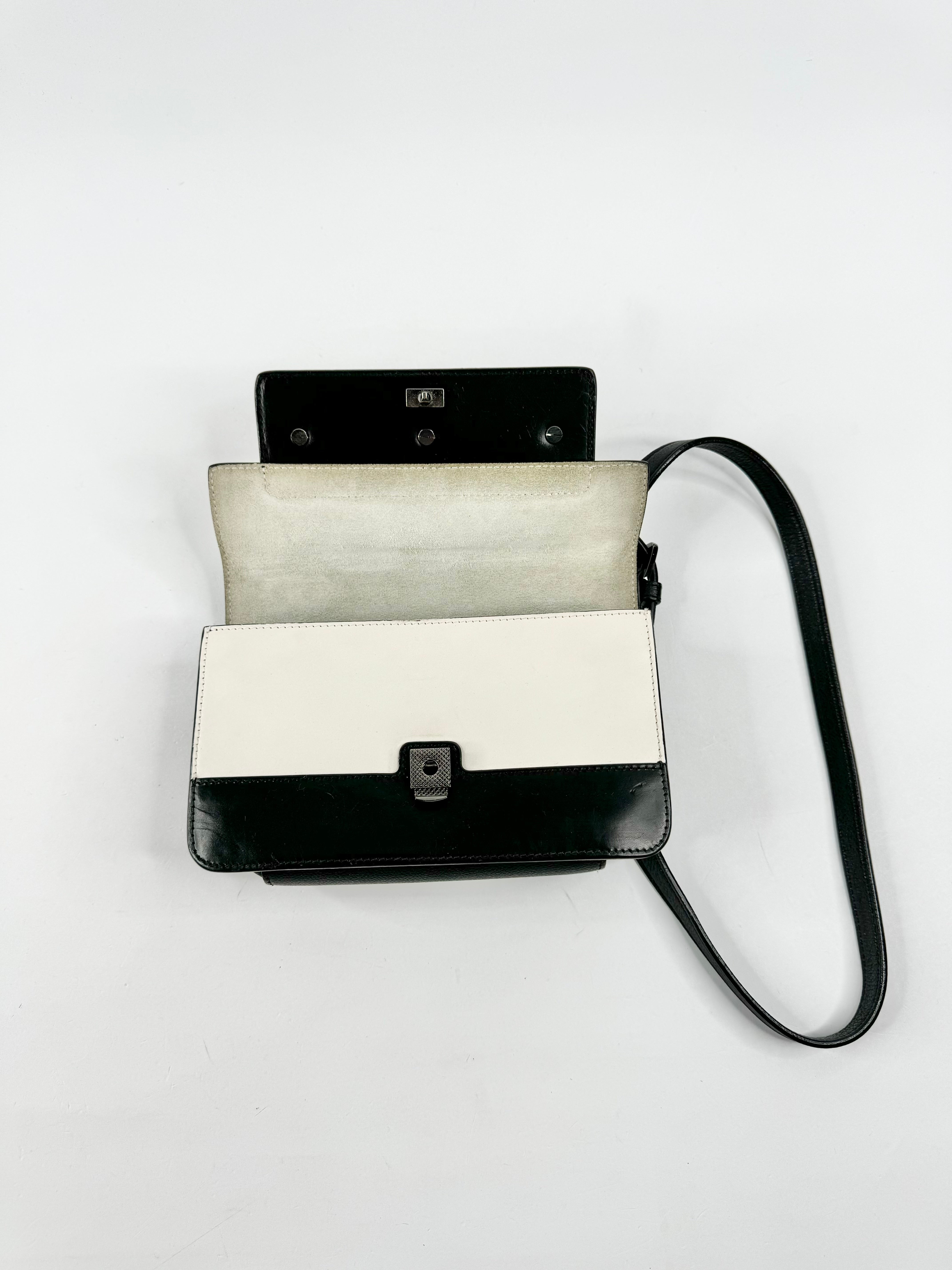Furla Black & Cream Mini Cross Body Bag