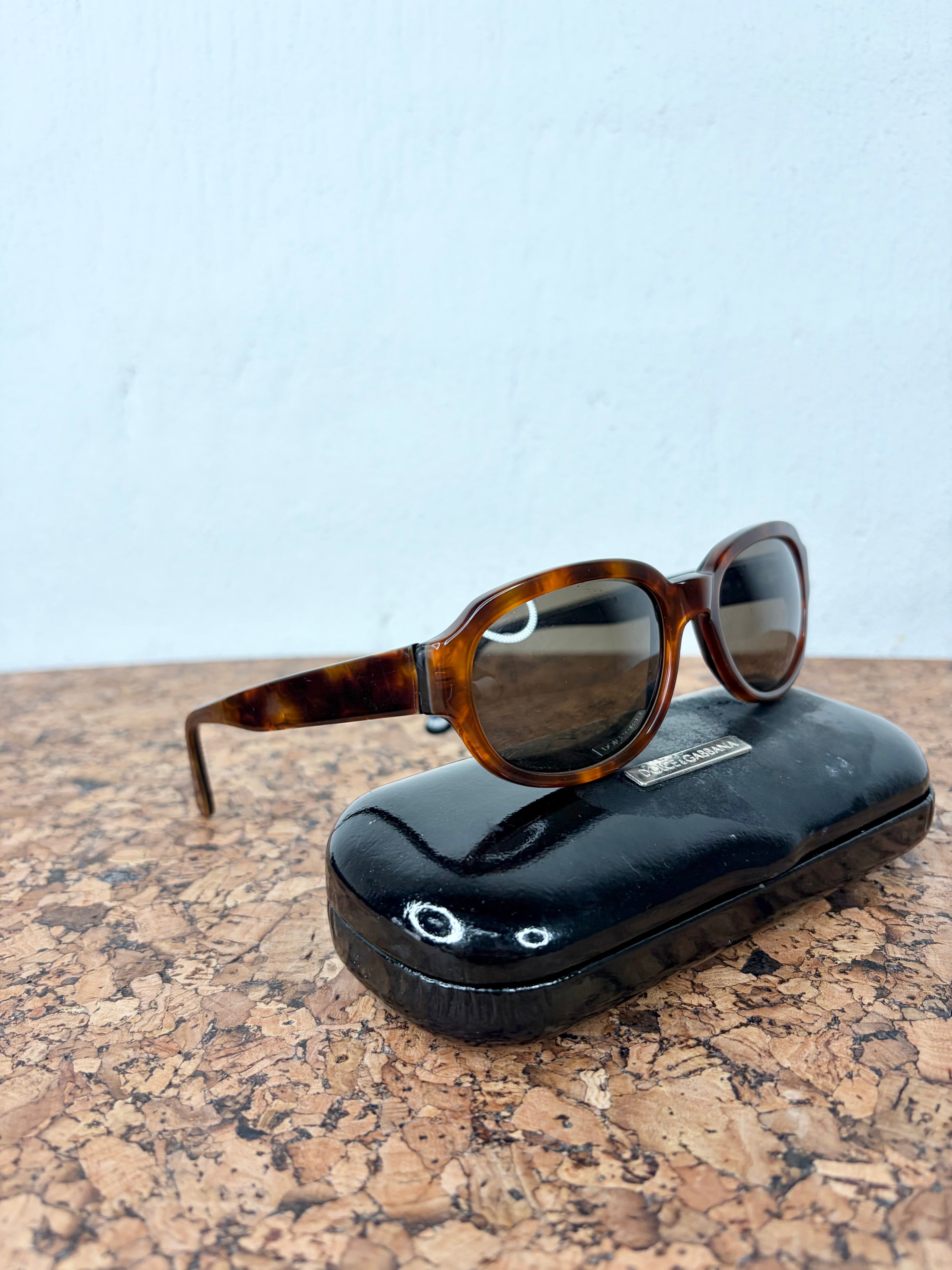 Dolce & Gabbana Deep Amber Tortoiseshell Prescription Sunglasses