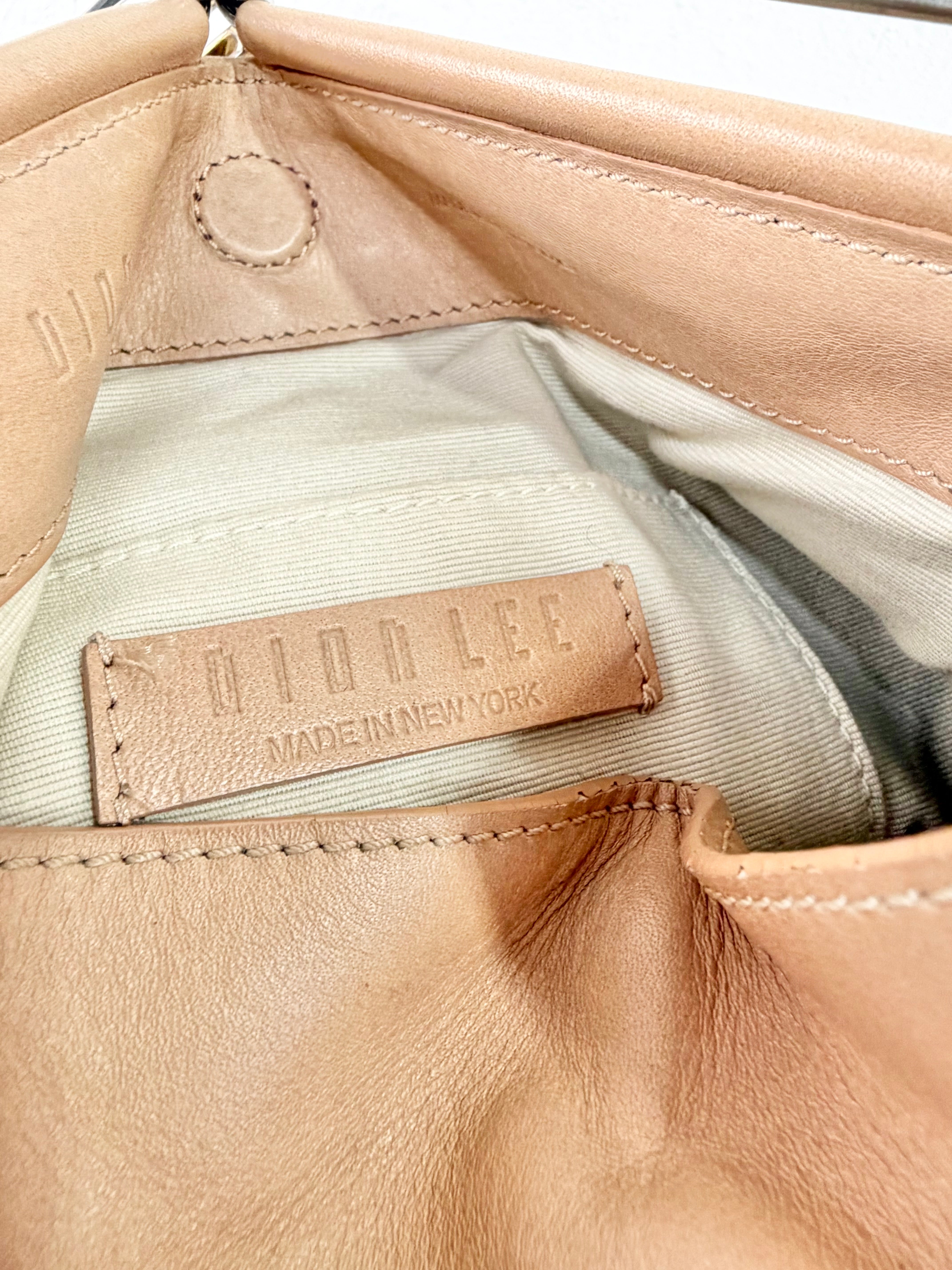 Dion Lee Beige Geometric Clutch/Wristlet