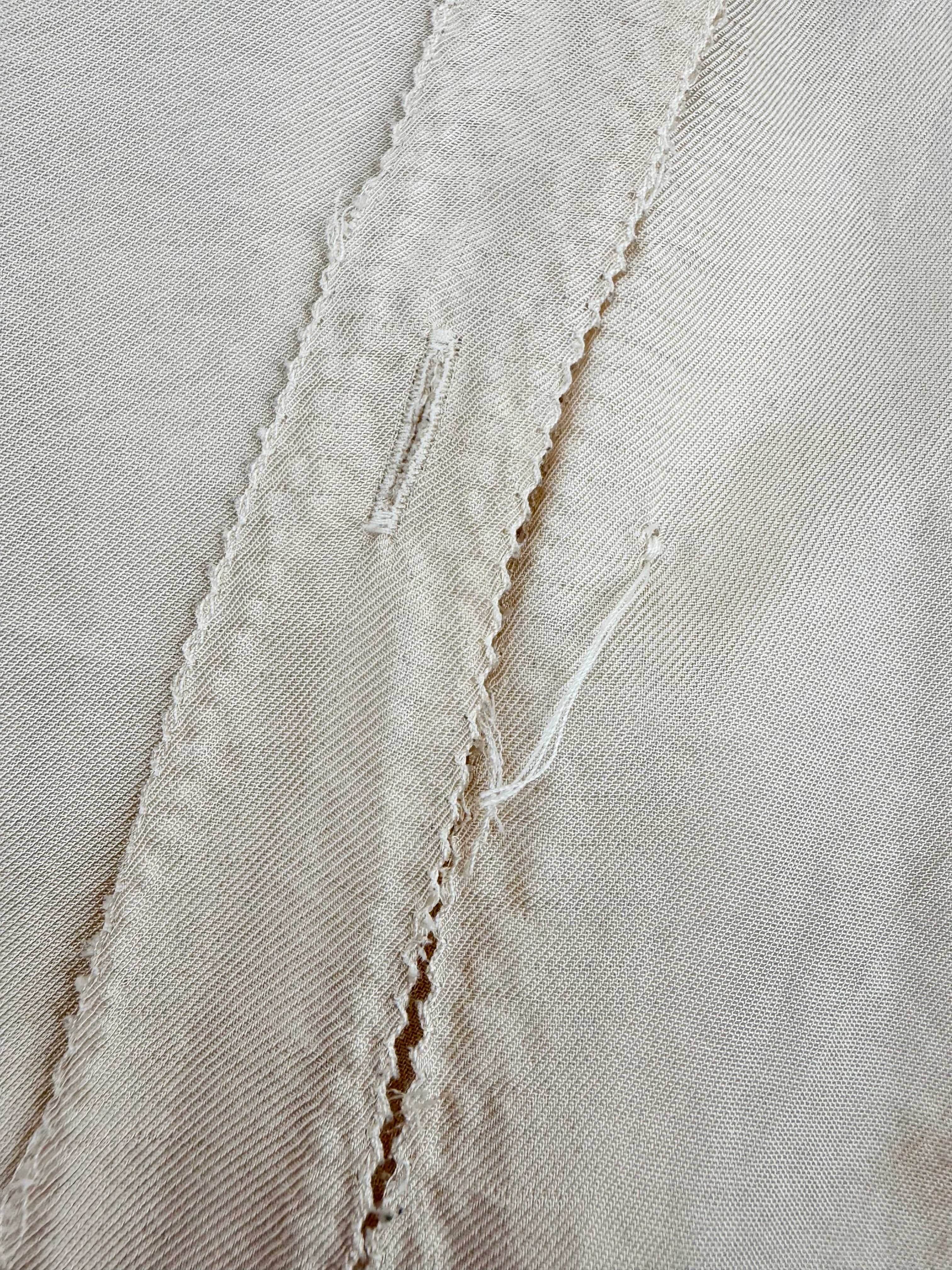 Bottega Veneta Cream Silk Raw Trim Blouse - AU12/14