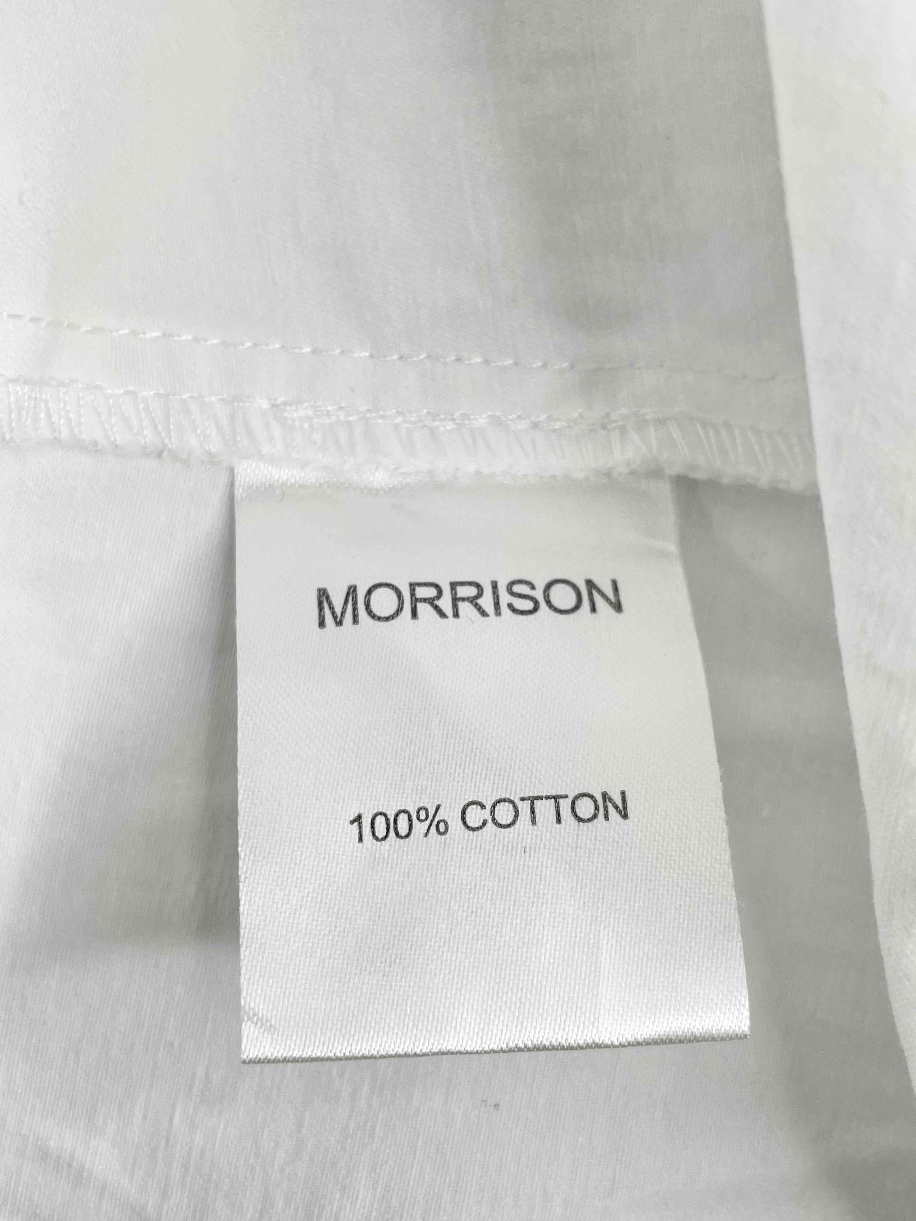Morrison White Crisp Cotton Wrap Dress - AU8