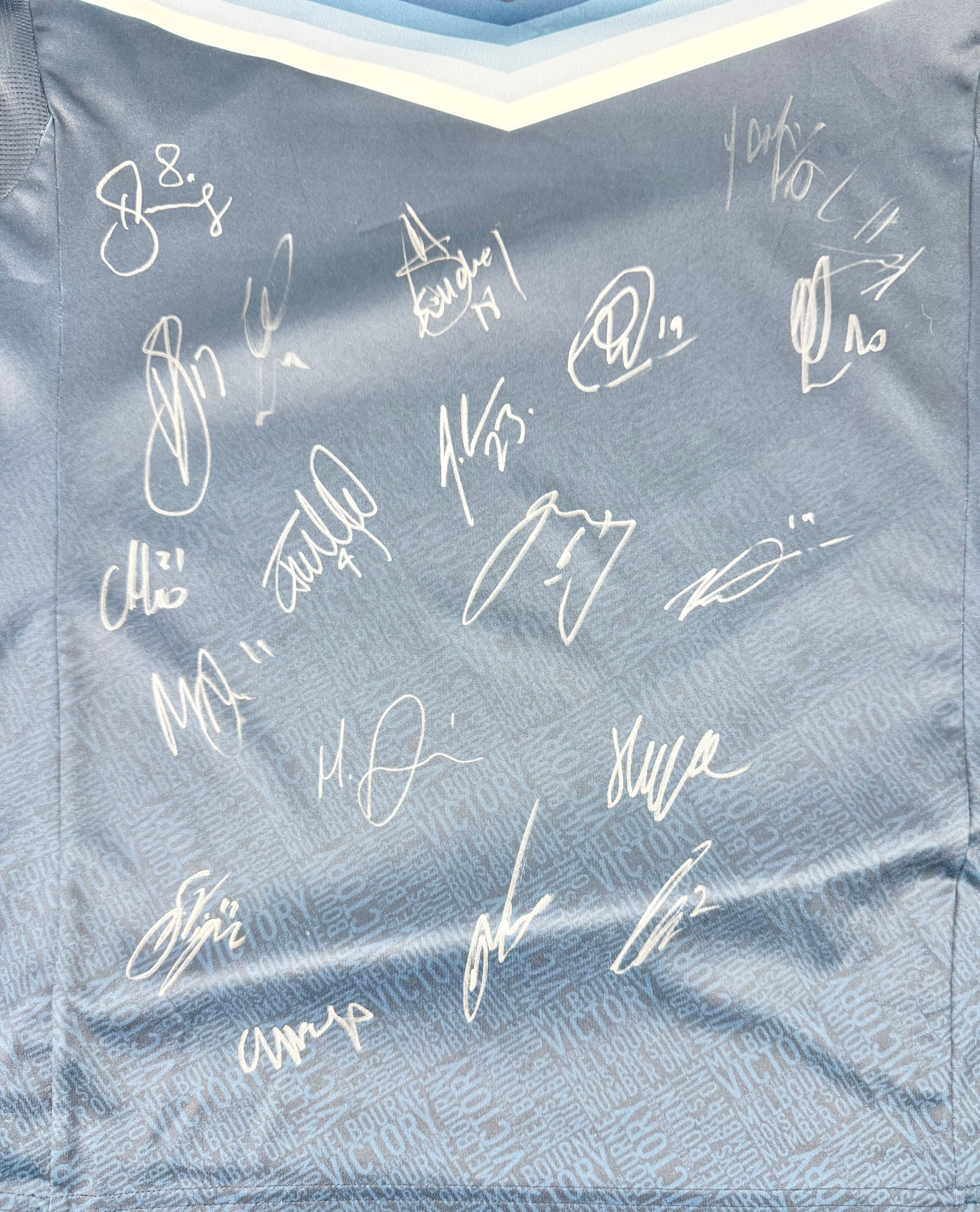 Melbourne Victory Blue Signed 2015/2016 Football Top - M