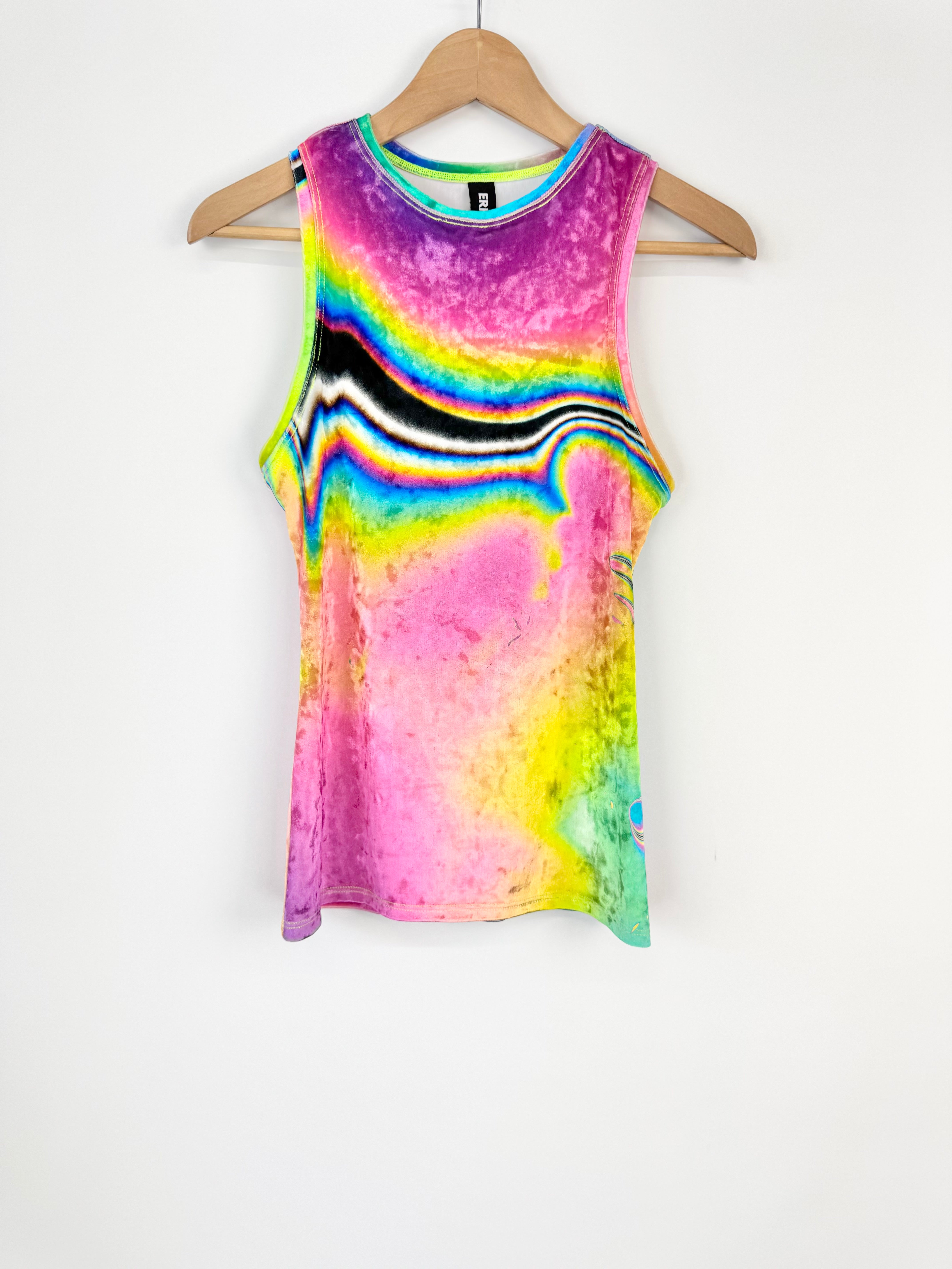 Erik Yvon Rainbow Velvet Tank Top - AU6/8