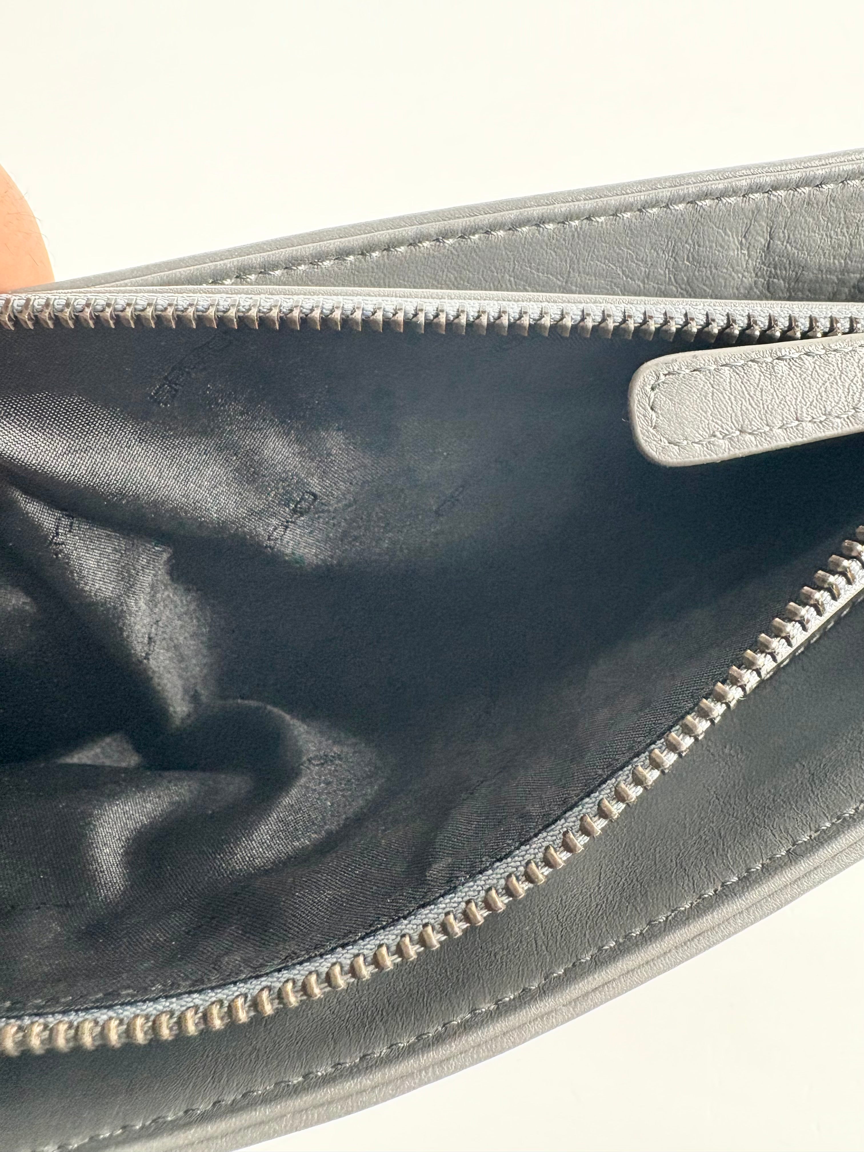 Oroton Slate Smooth Leather Laptop Case