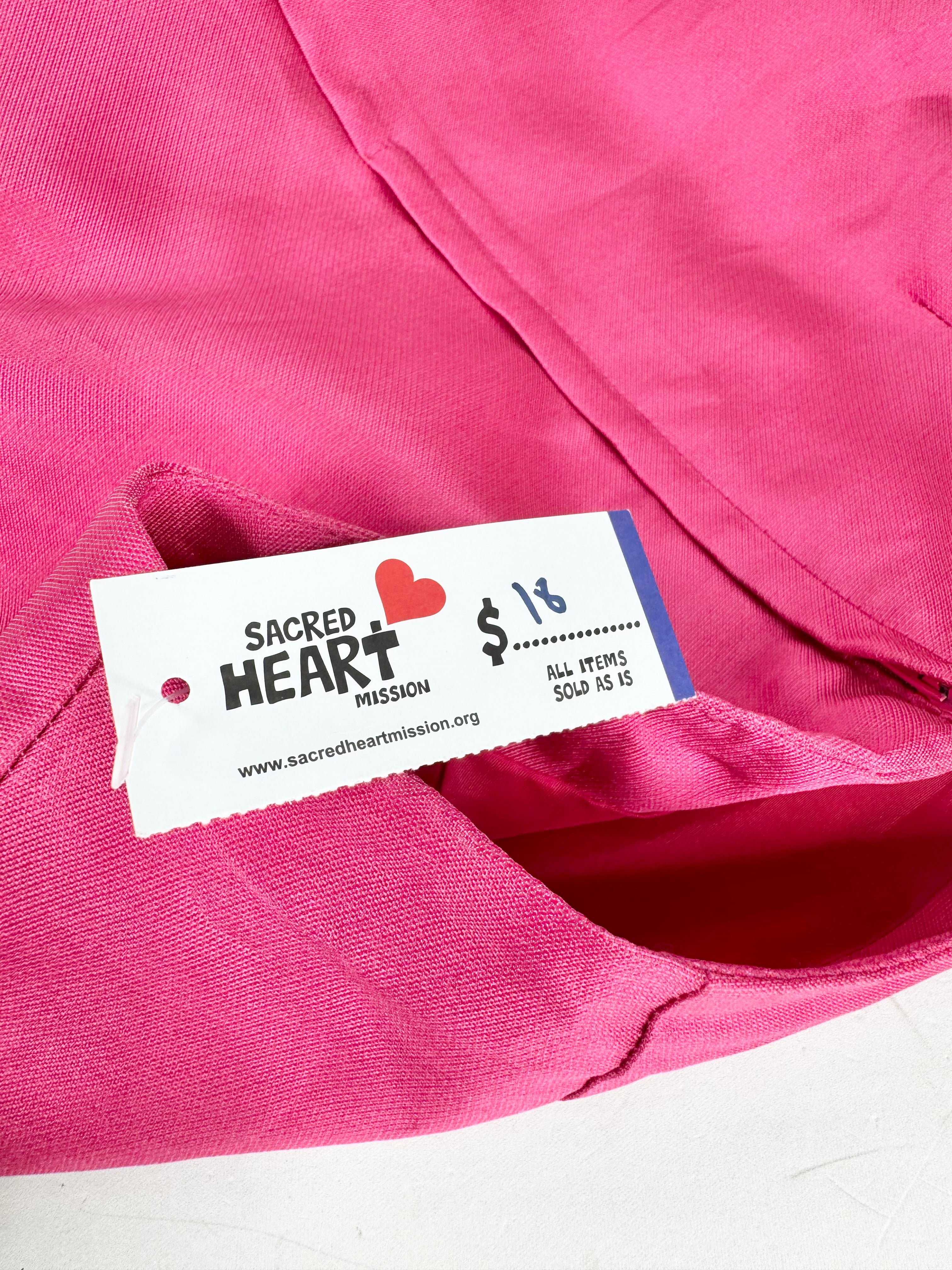 Perri Cutten Bubblegum Pink Knee Length Fitted Skirt - AU8