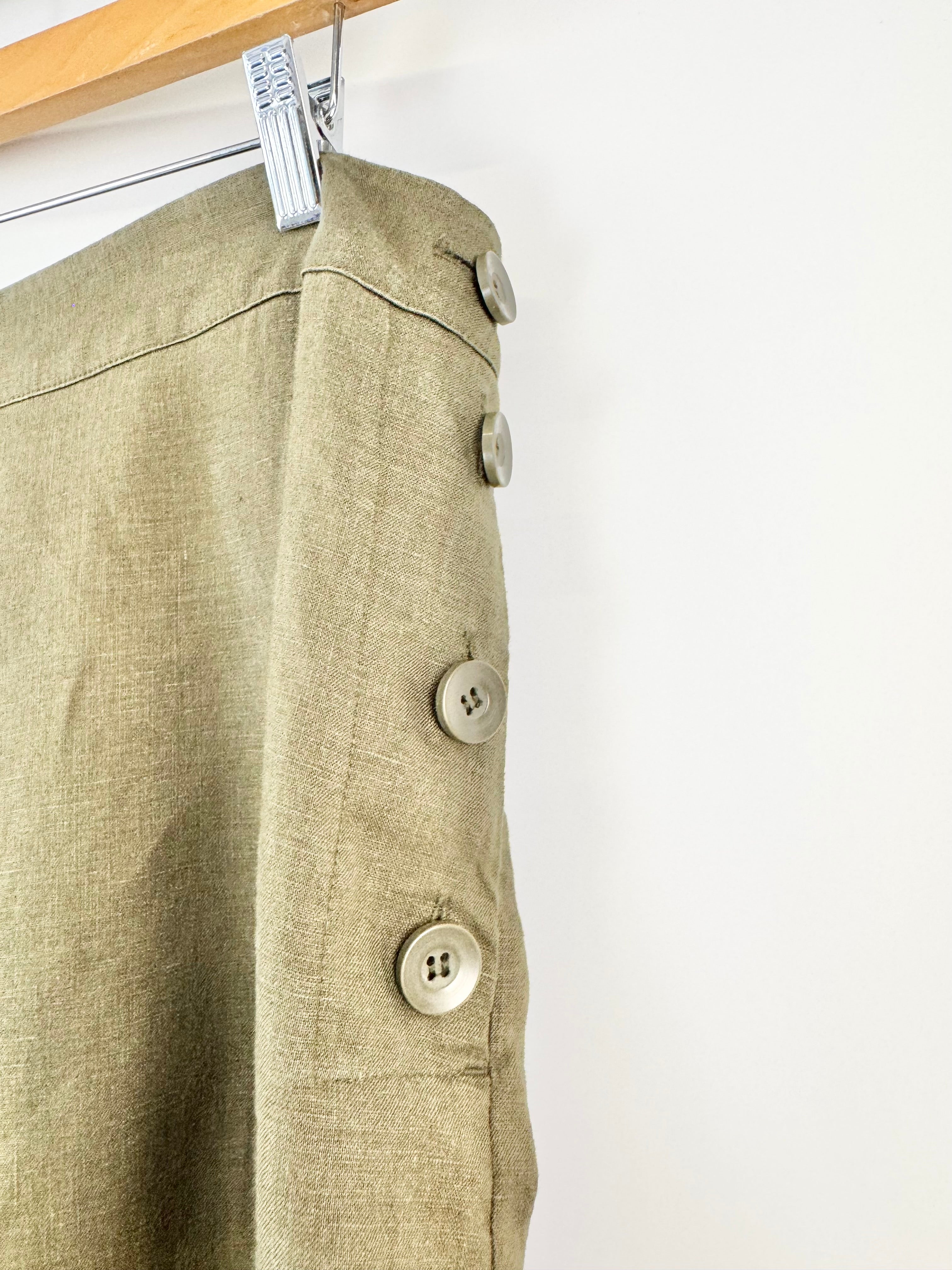 Elk Linen Olive Pants - AU18