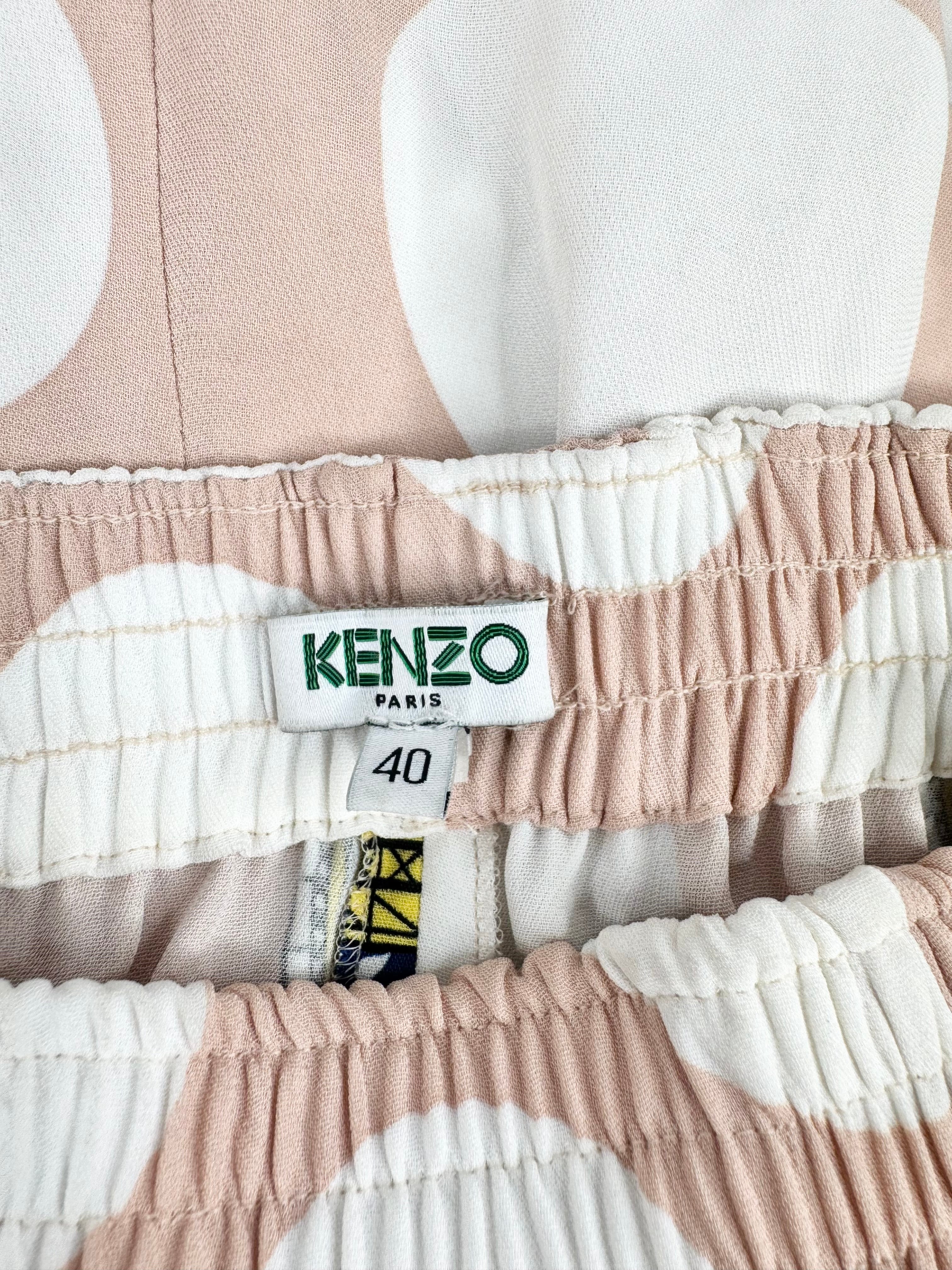 Kenzo Pale Peach & White Dot Slacks - AU10
