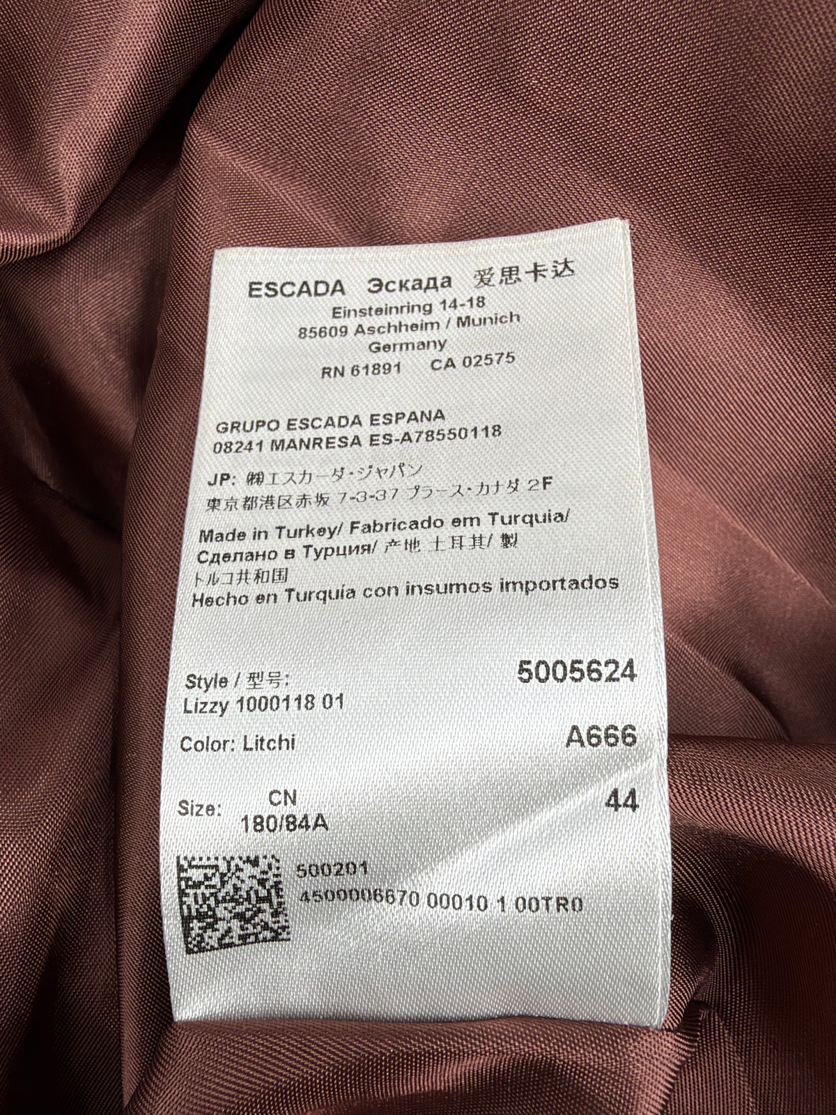 Escada Rosy Brown Suede & Mesh Panel Skirt - AU12