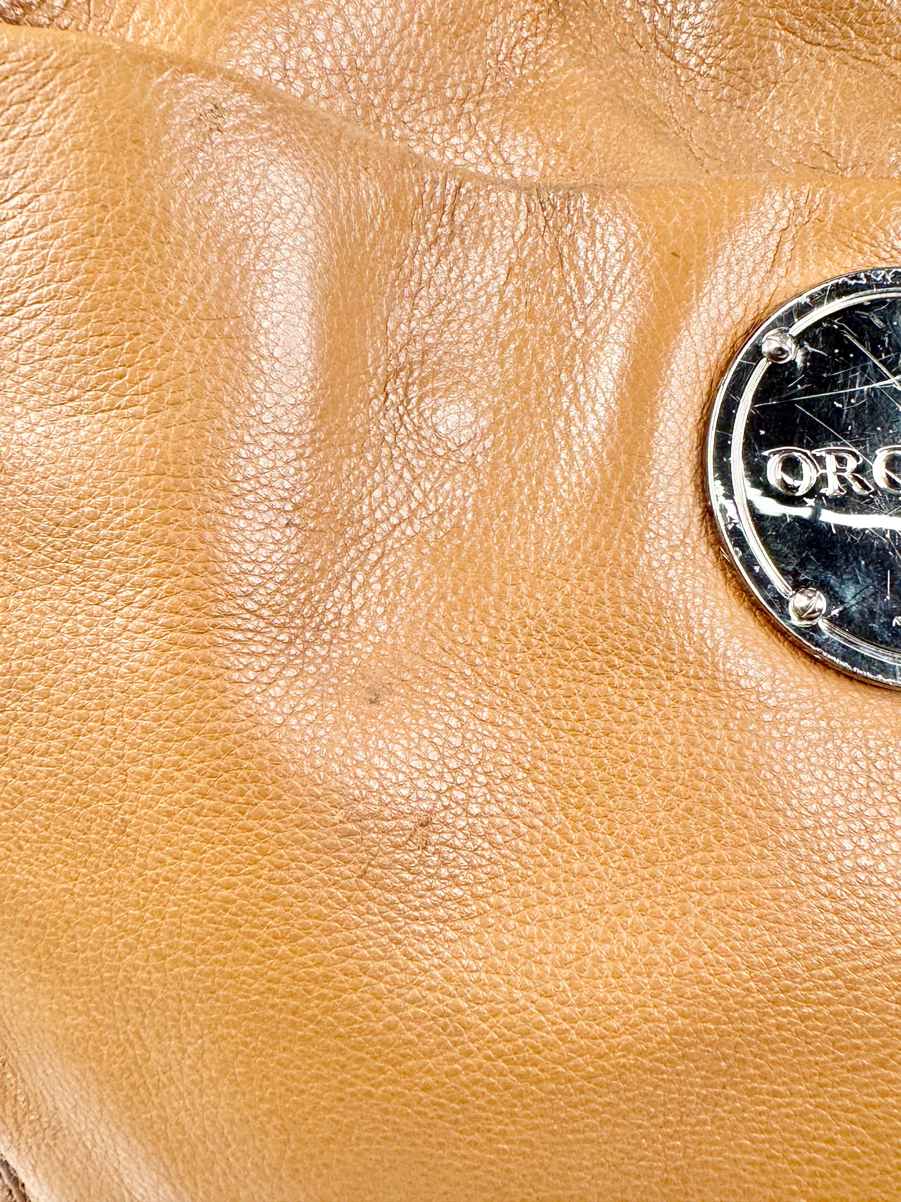 Oroton Caramel Leather Shoulder Bag