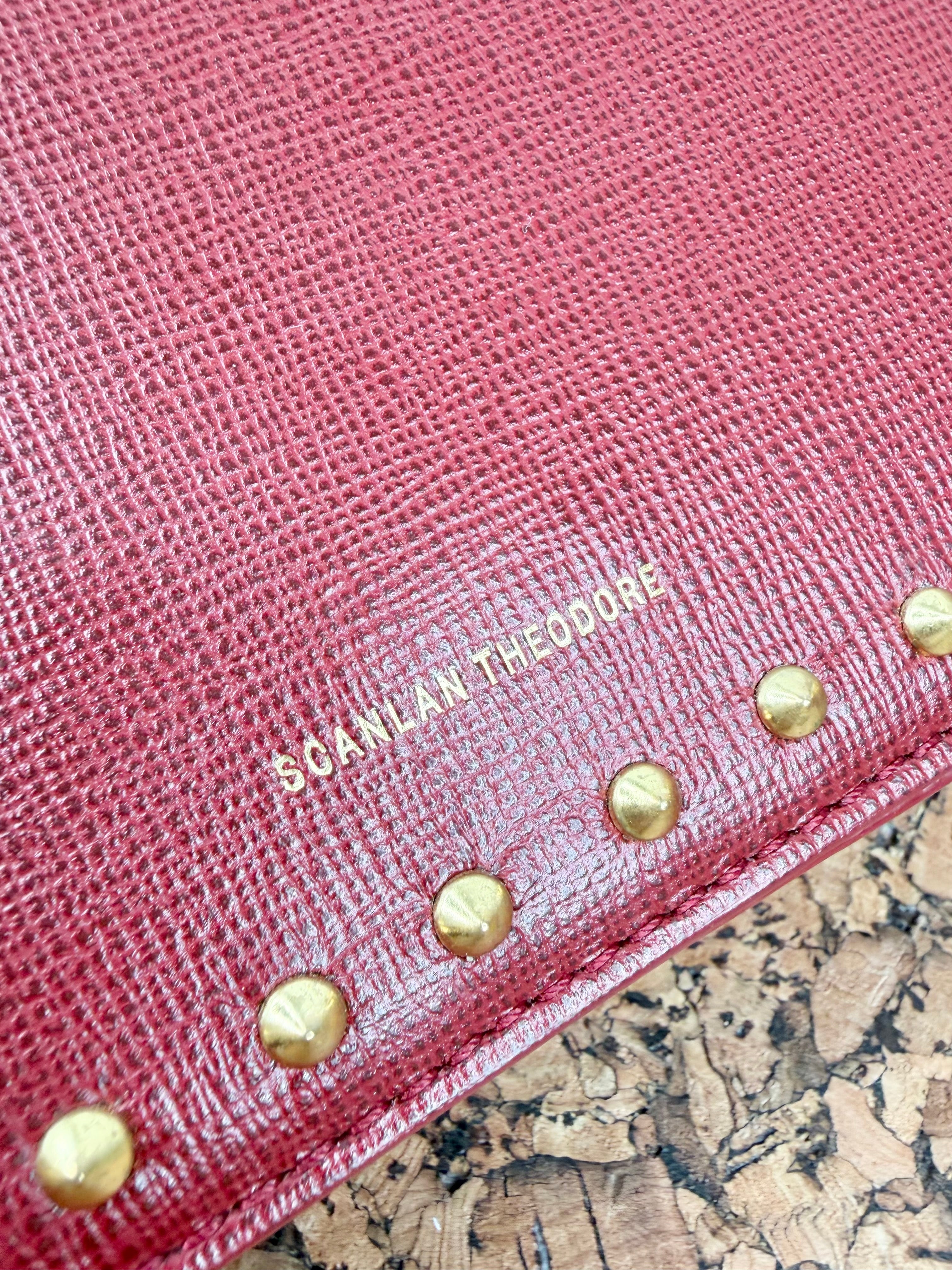 Scanlan Theodore Deep Red Studded Handbag