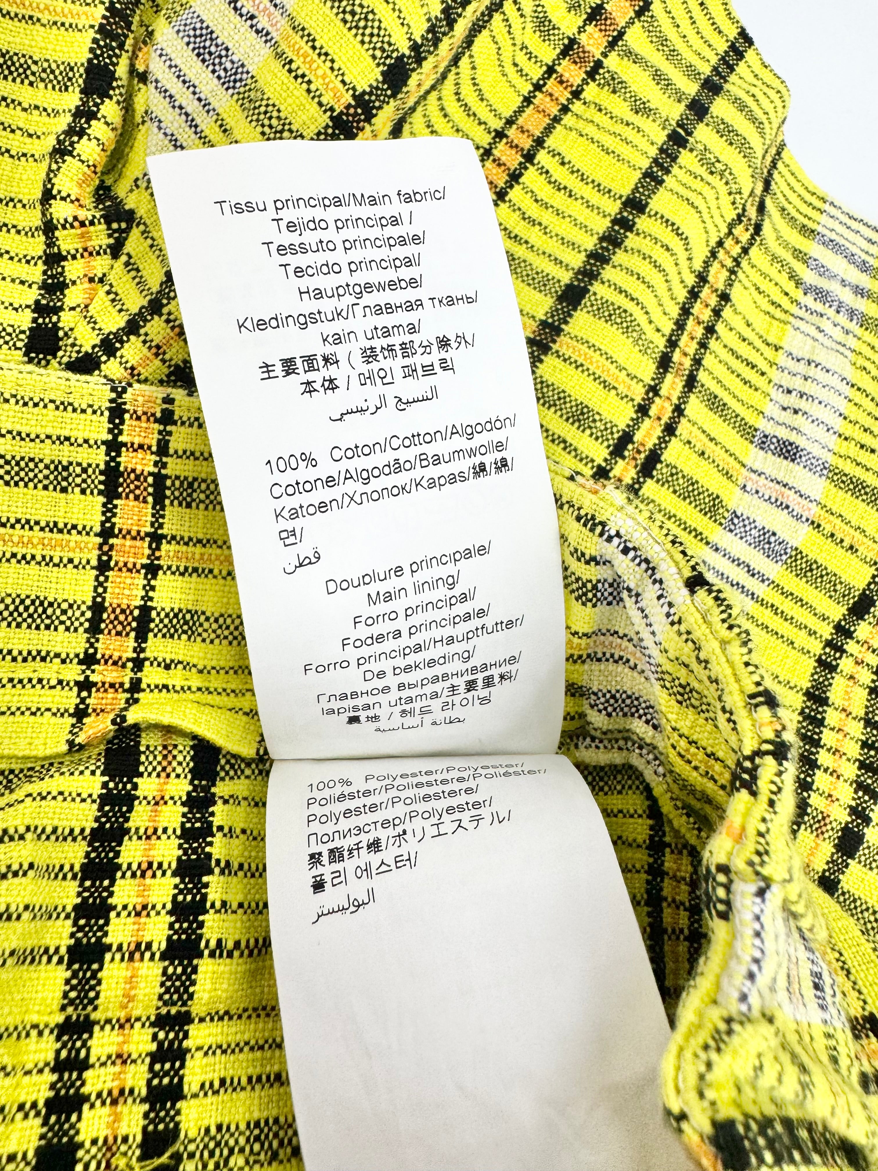 Kenzo Sunshine Yellow Cotton Short Shorts - AU10