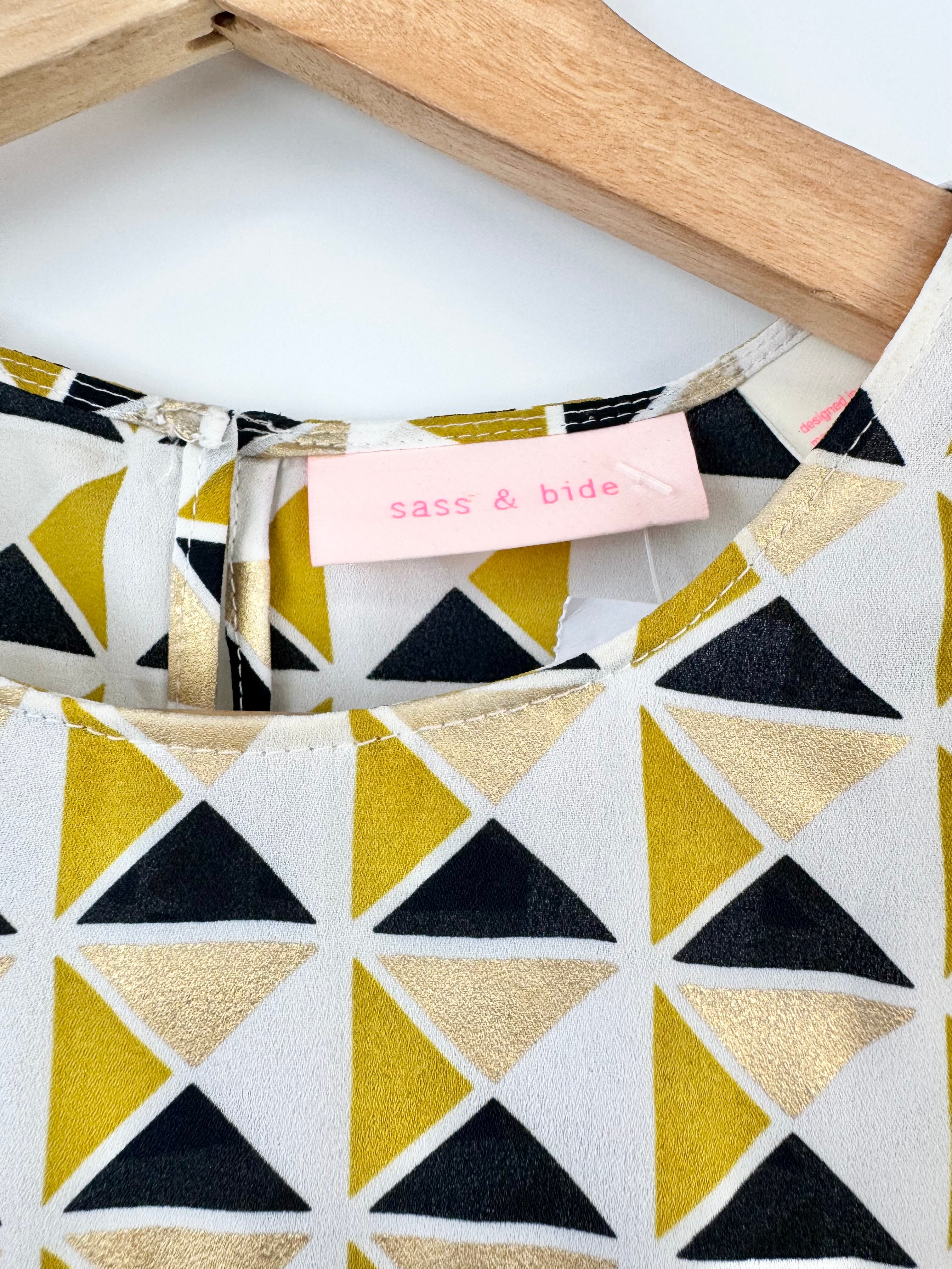 SASS&BIDE GEOMETRIC SLEEVELESS TOP - AU8