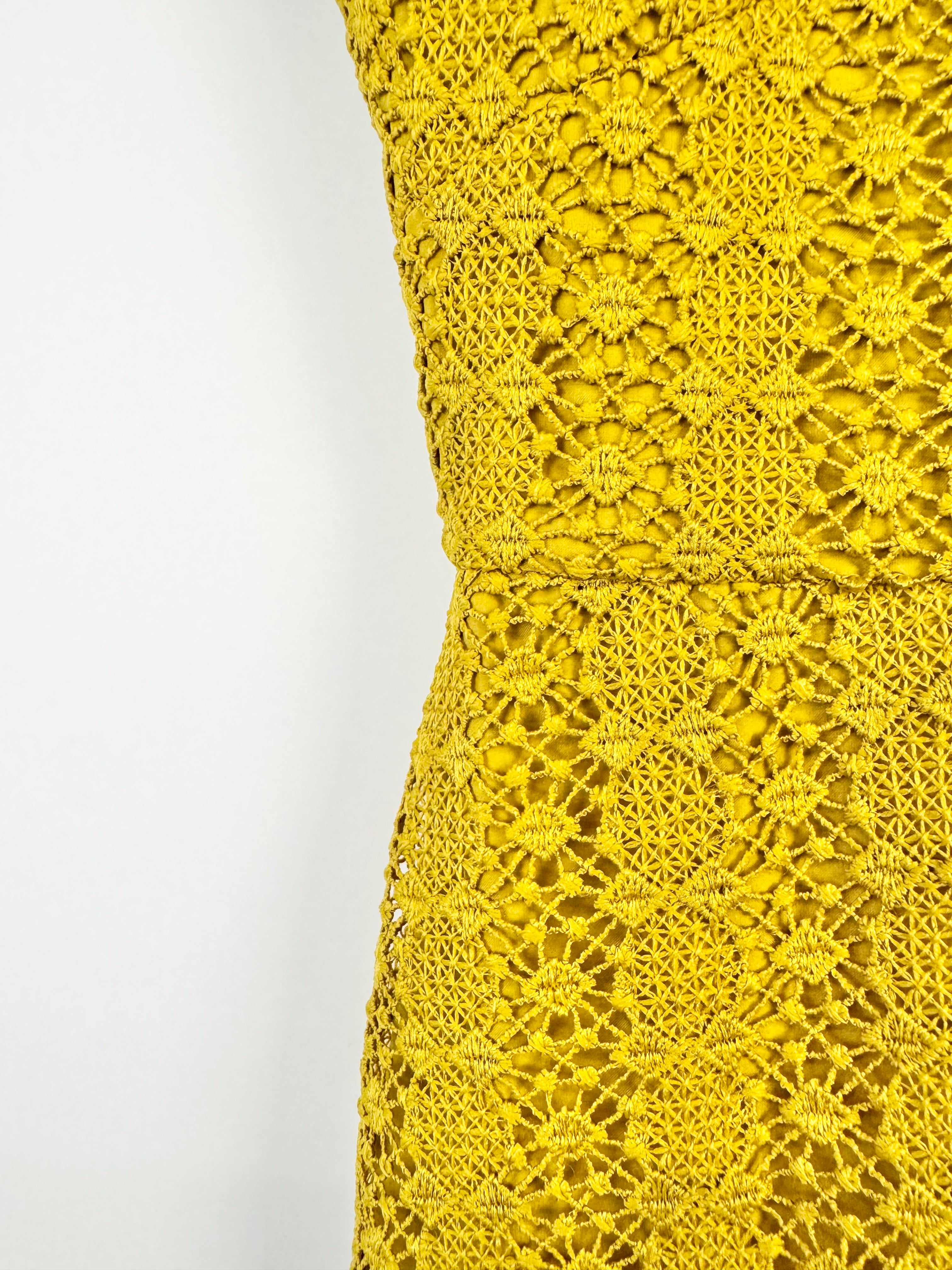 Cooper St Mustard Yellow Lace Dress - AU10