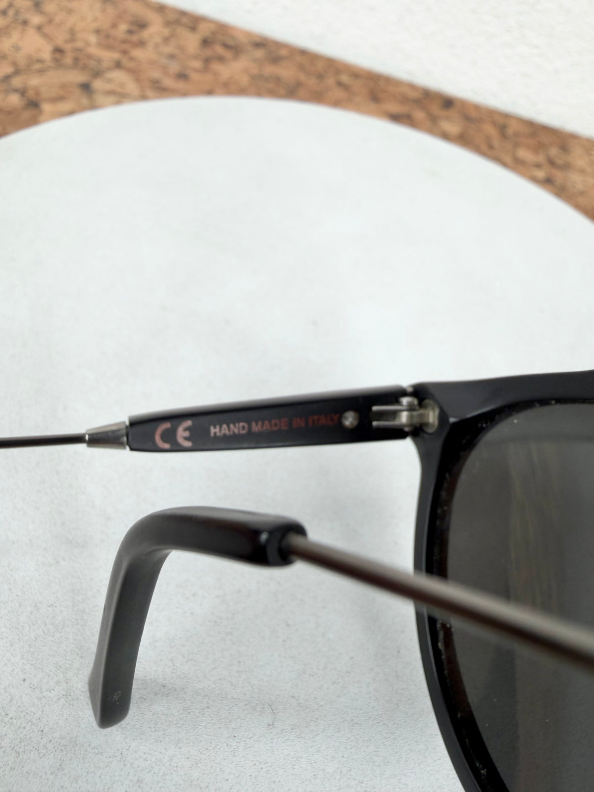 Retrofuture Italian Made Black Round Frame Sunglasses