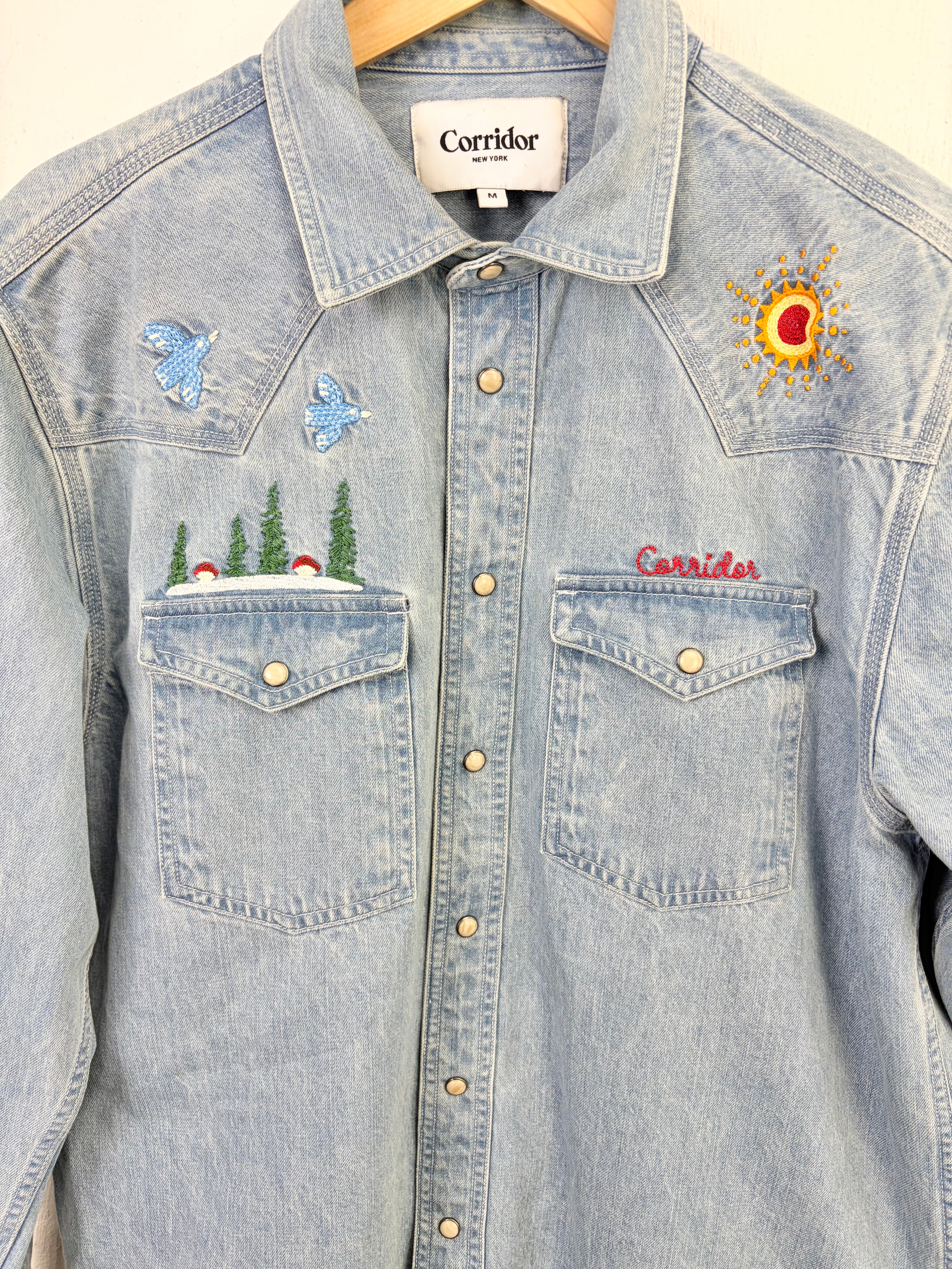Corridor 'Mountain Embroidery' Western Shirt - M