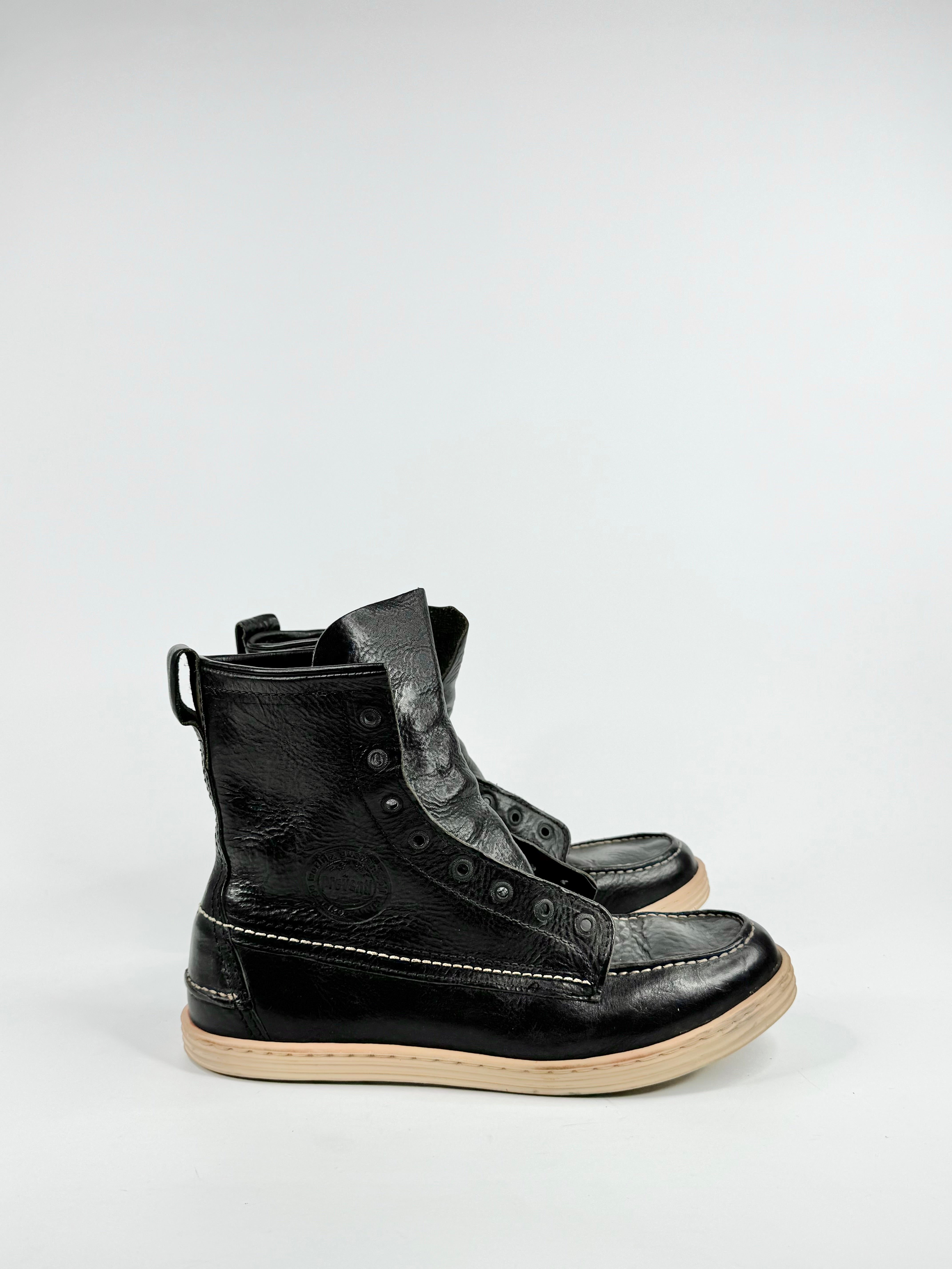 Preventi Black & Cream High Top Leather Boots - EU42