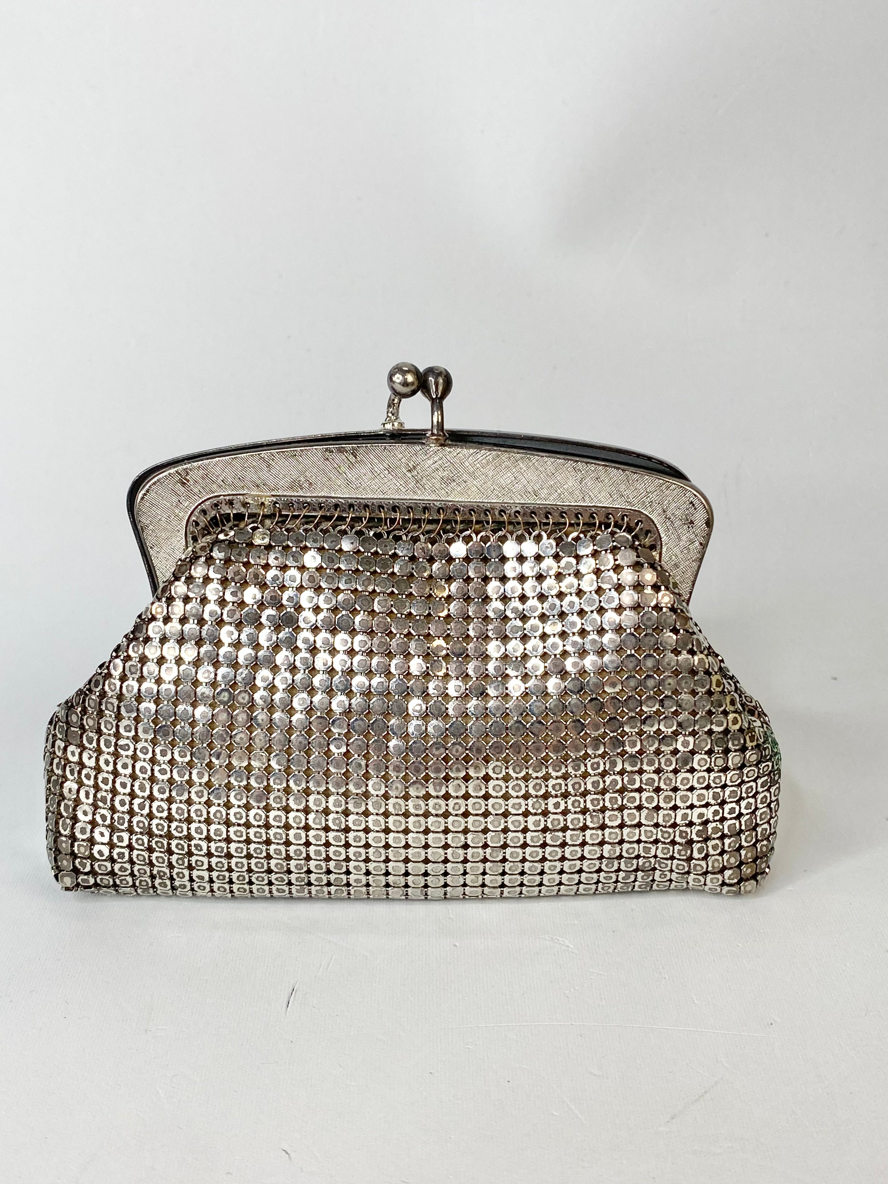 Oroton Silver Glomesh Purse