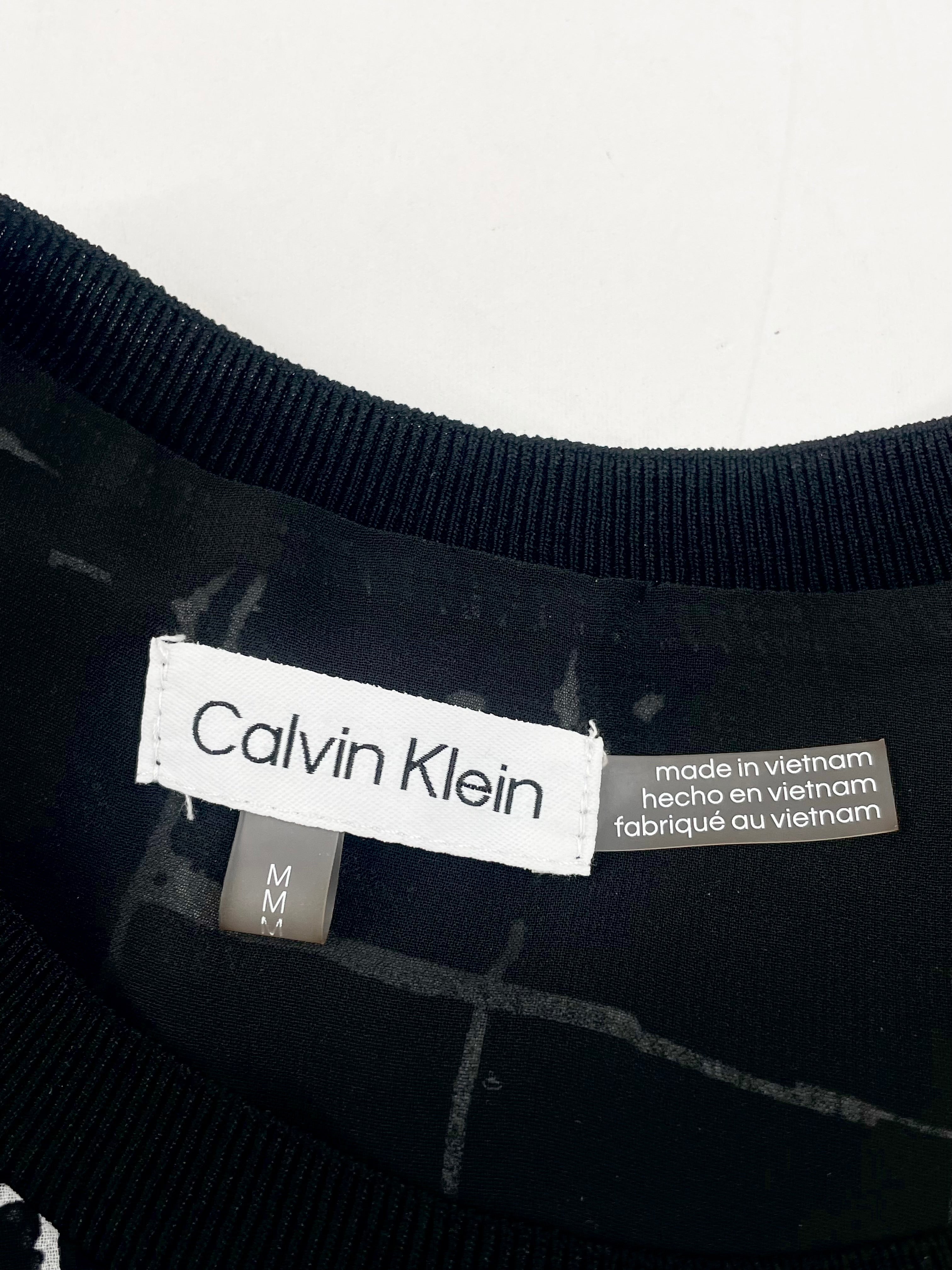Calvin Klein Black & White Geometric Print Tank Top - AU10