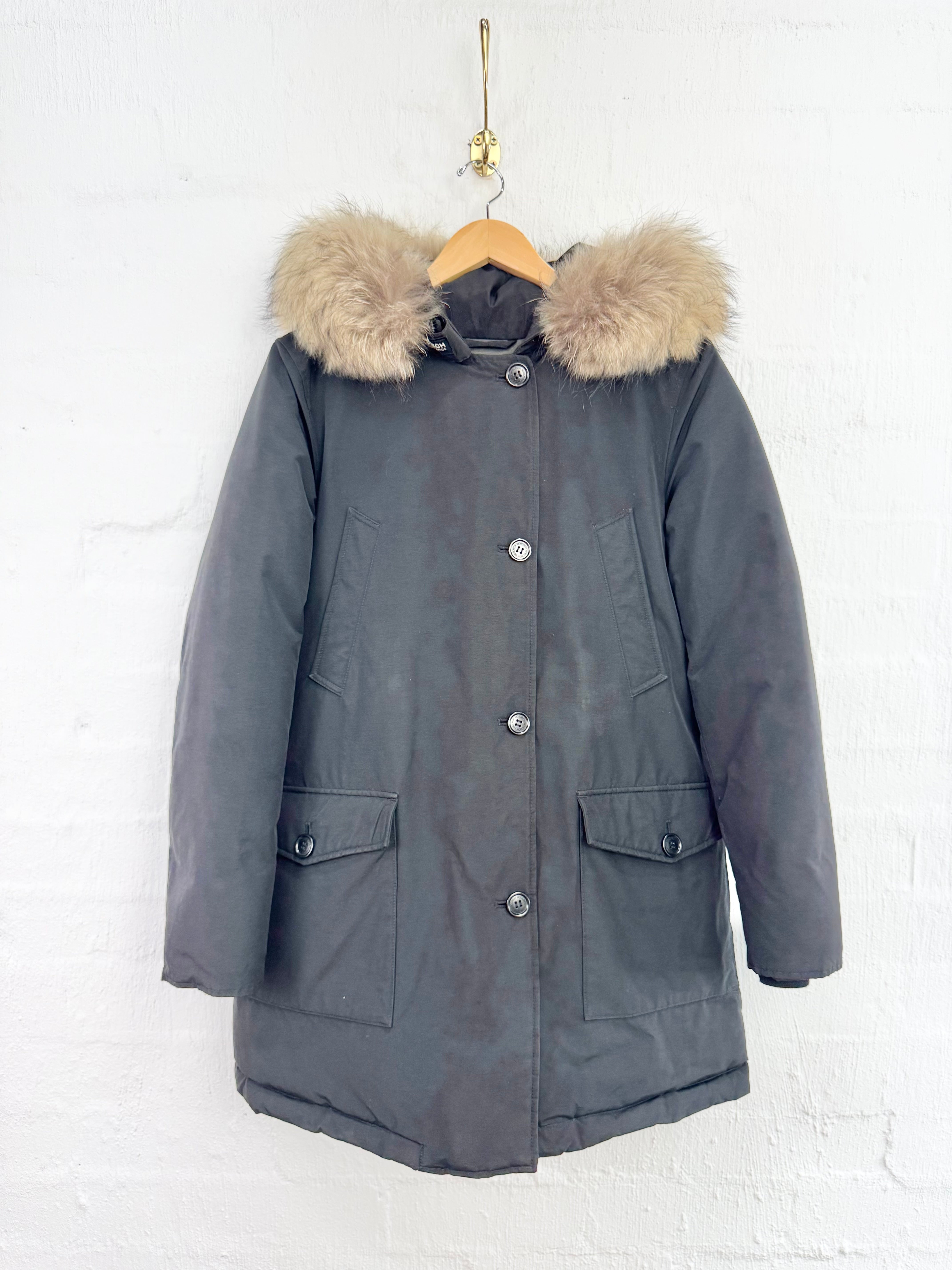 Woolrich Long Black 'Arctic' Parka - AU14/16