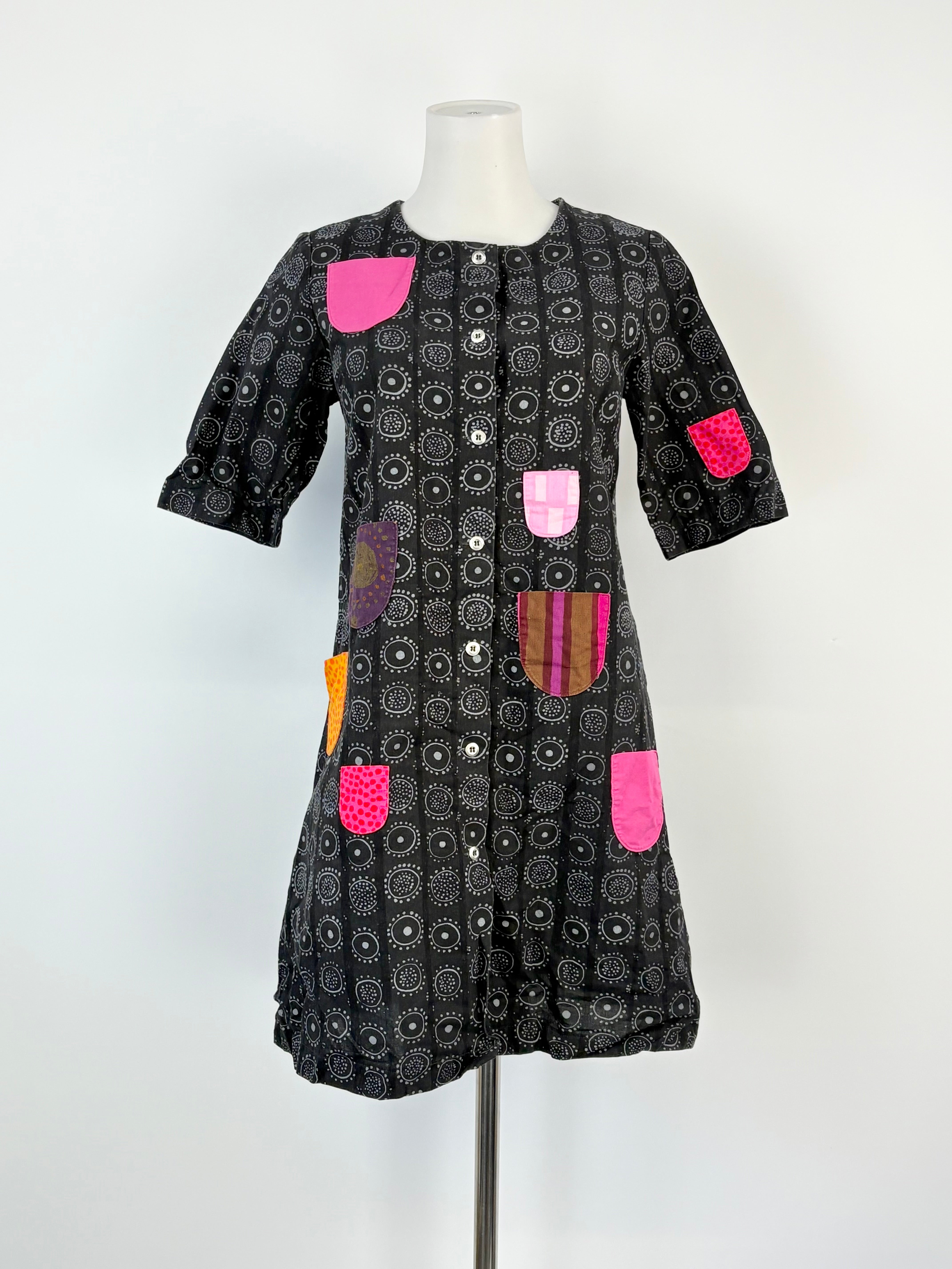 Marimekko Black Iroinentakki Shirt Dress - AU4/6