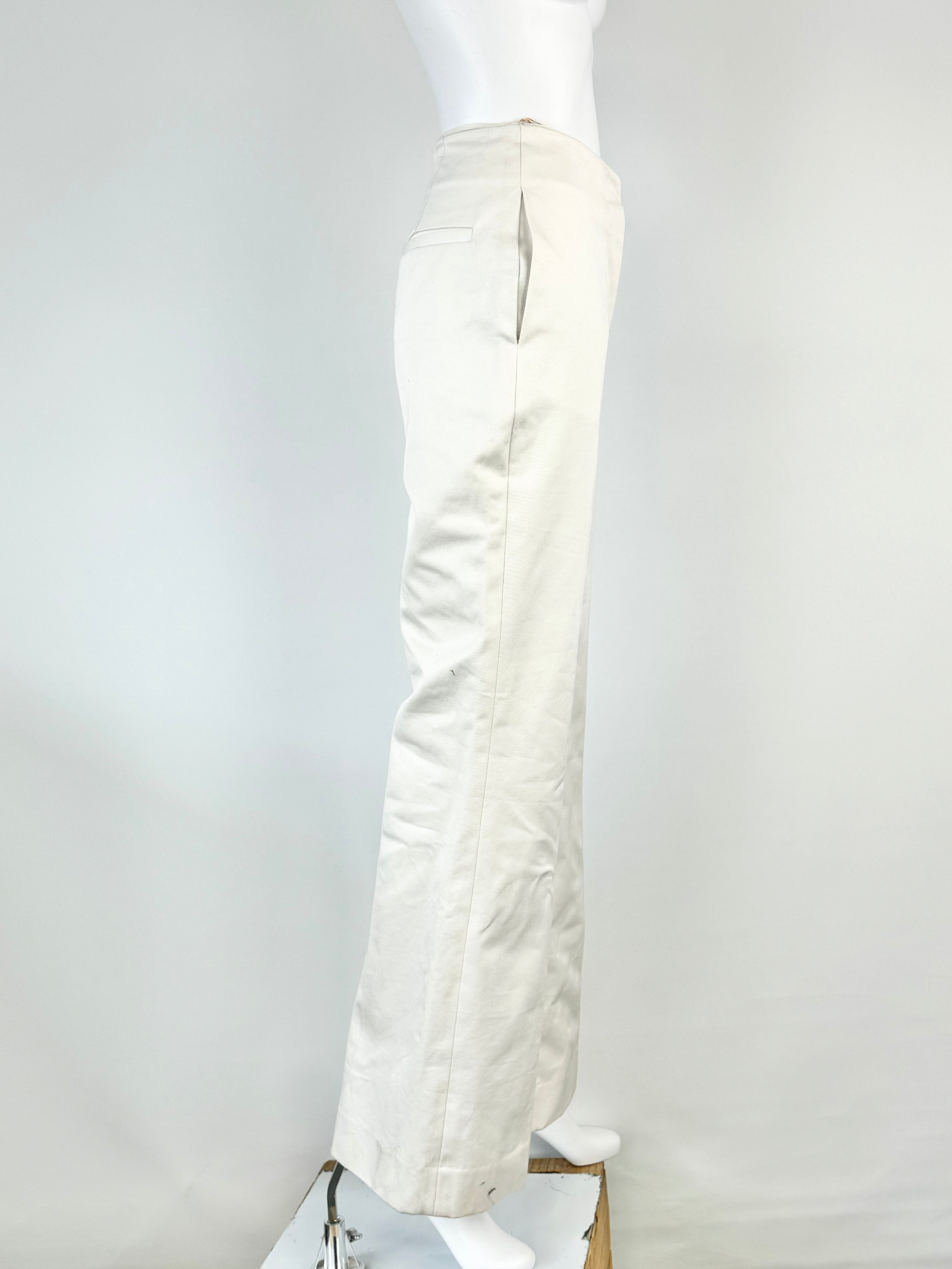 Poet Studio 'Vir' Talc White Slacks NWT - AU6