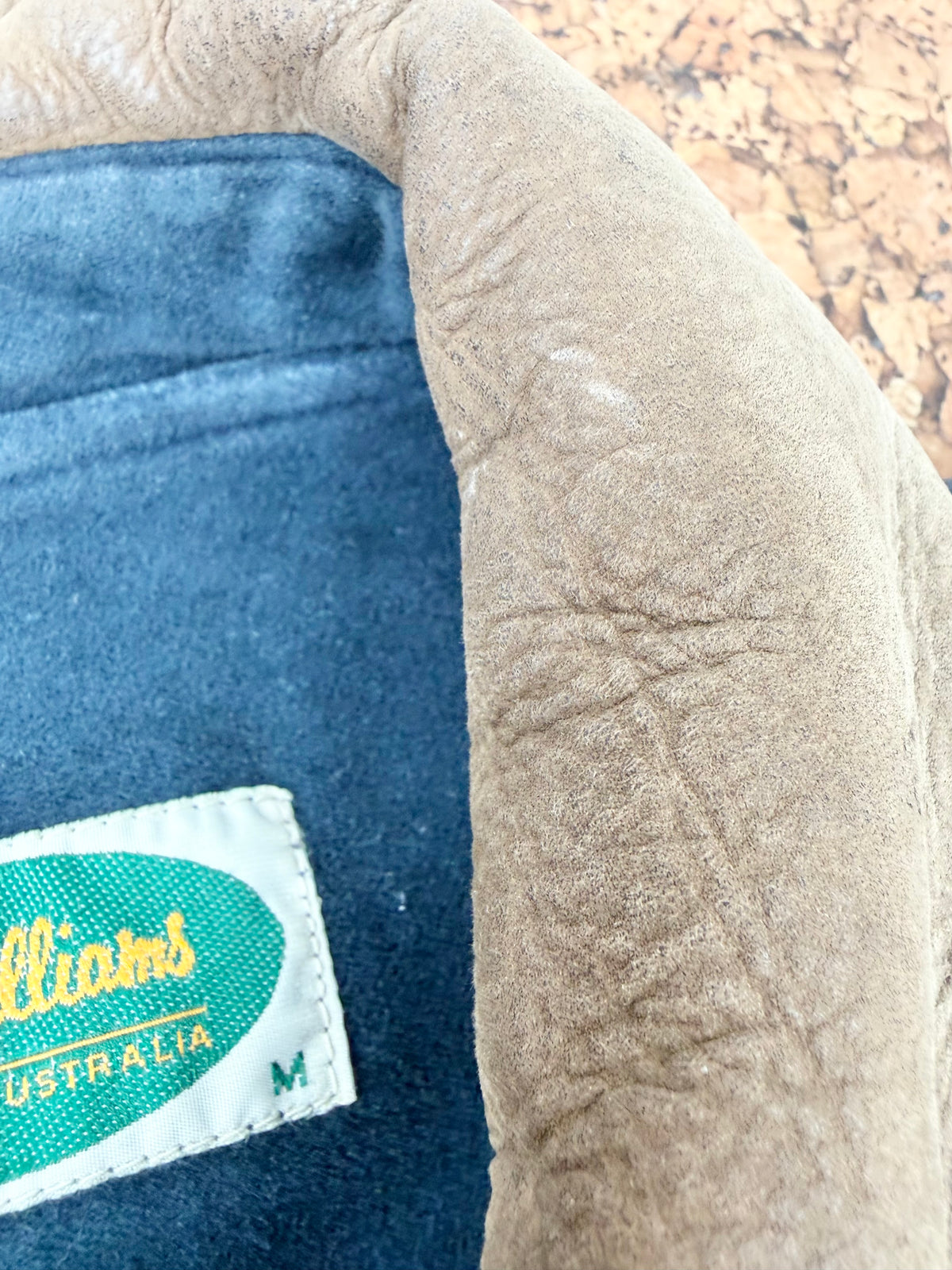 Vintage R.M. Williams Blue & Tan Cotton Moleskin Jacket - M