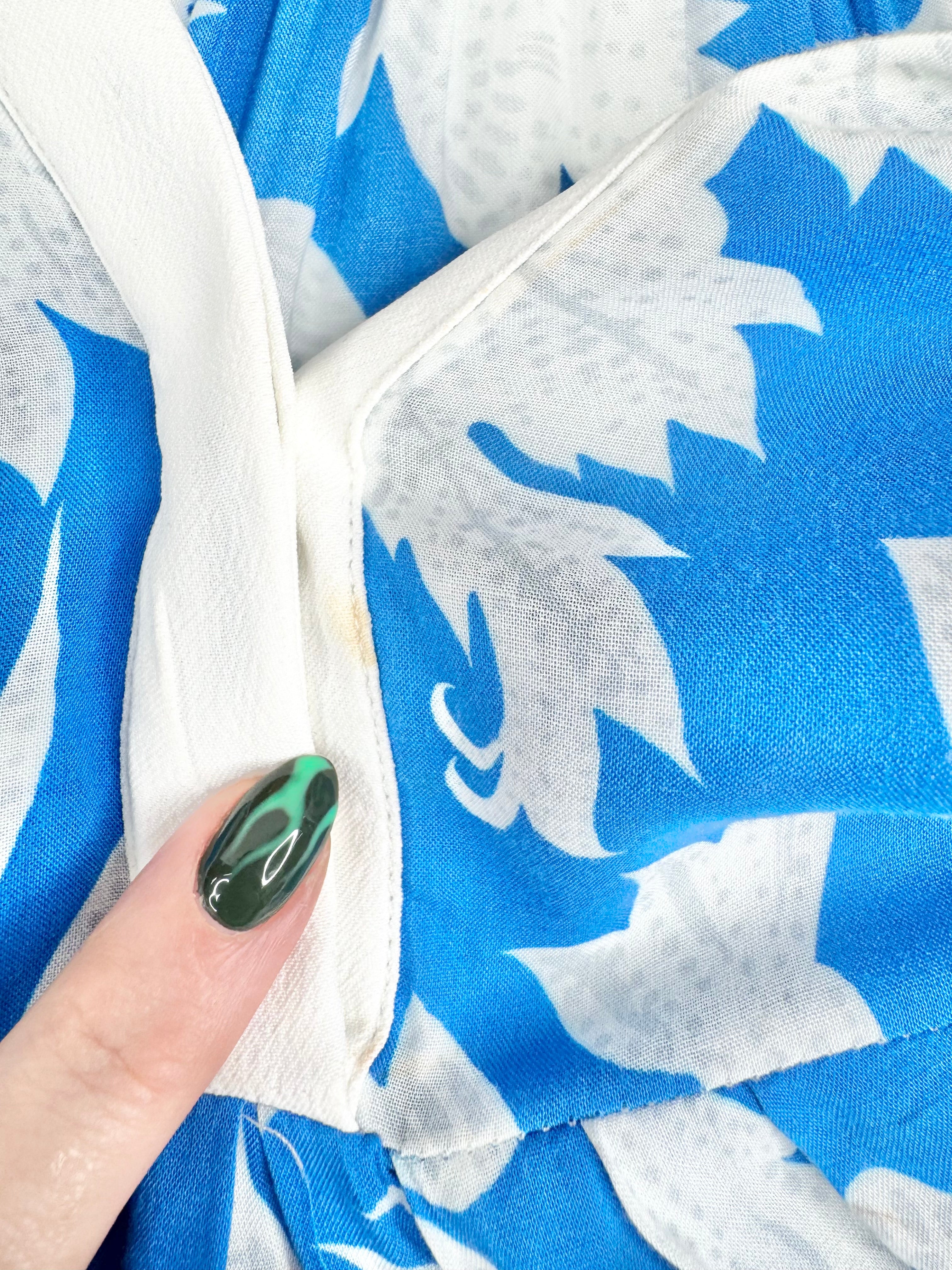Once / Was Blue & White Floral Blouse - AU6/8
