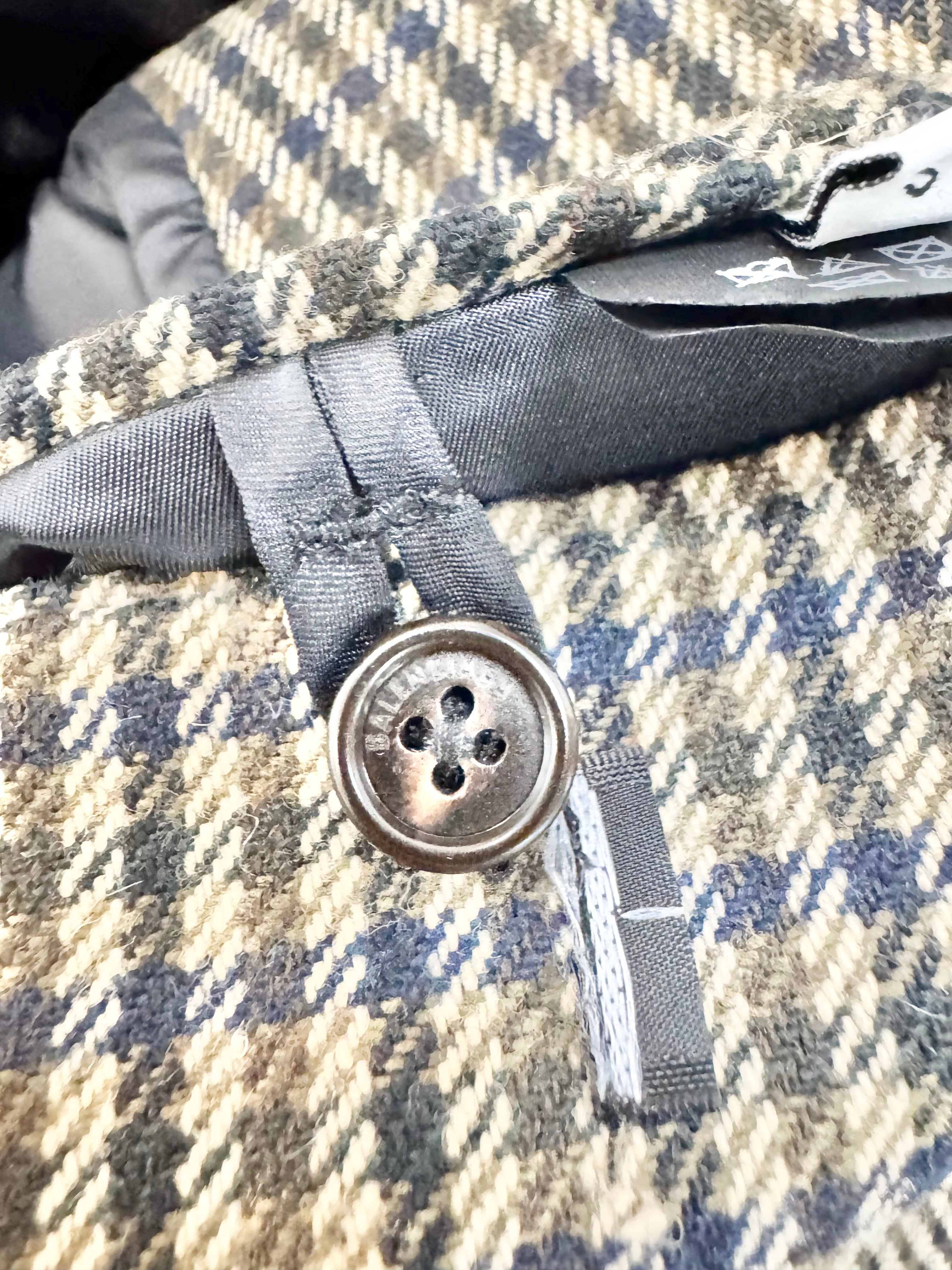 Balenciaga Houndstooth Wool Double Breasted Jacket - AU8/10