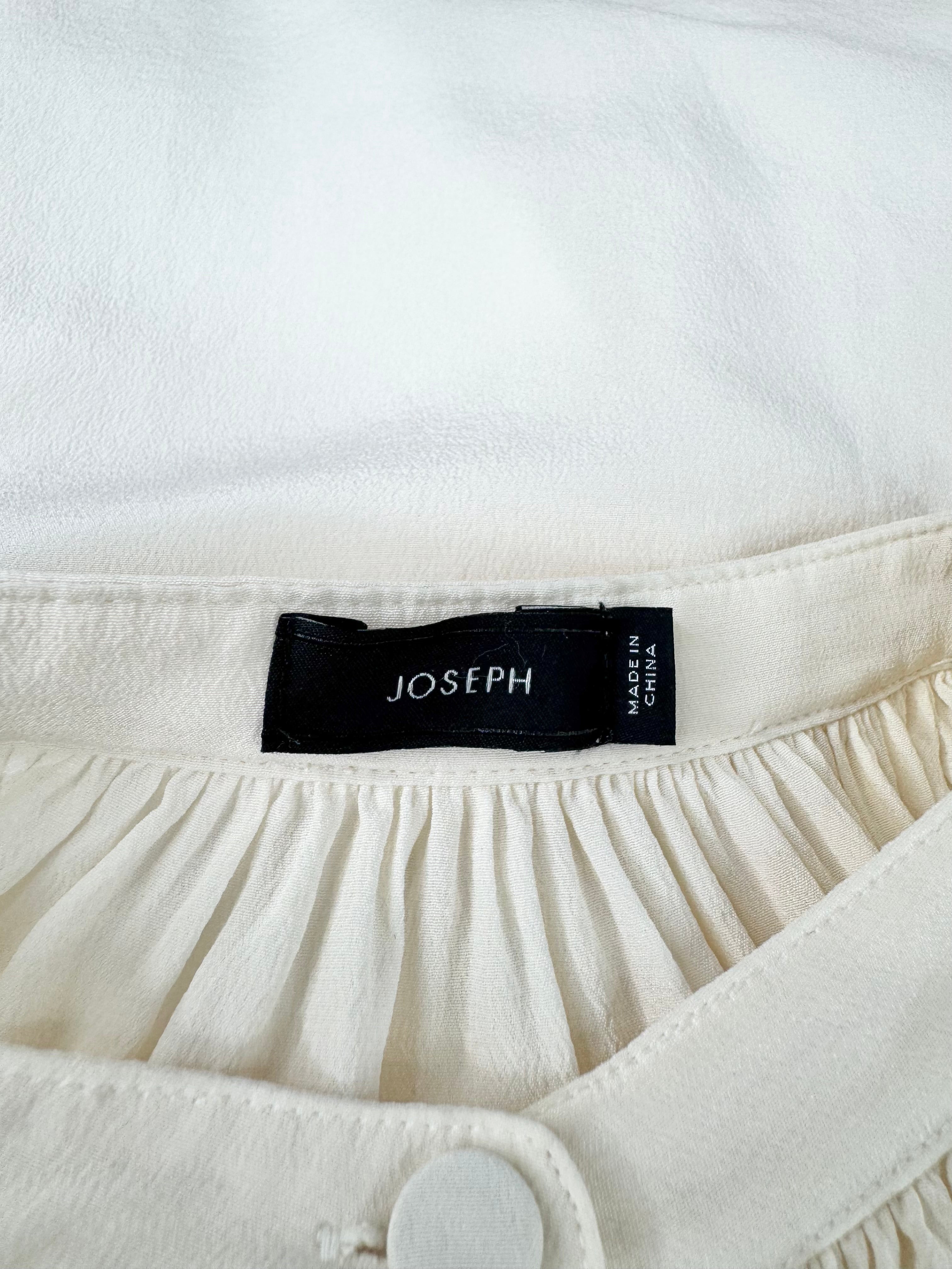 Joseph Ivory Silk Puff Sleeve Blouse - AU8/10