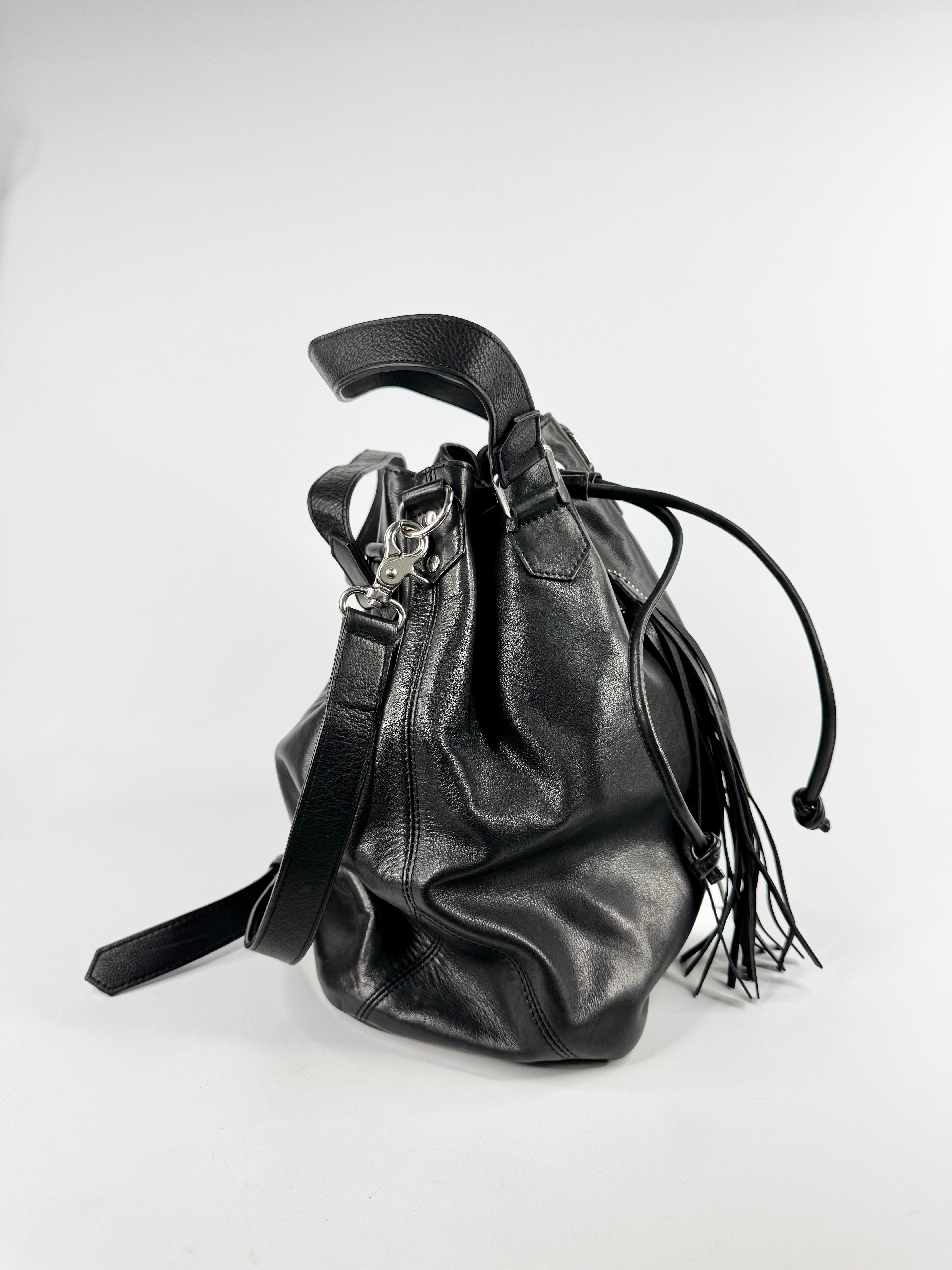 Tony Bianco Medium Black Slouch Bag