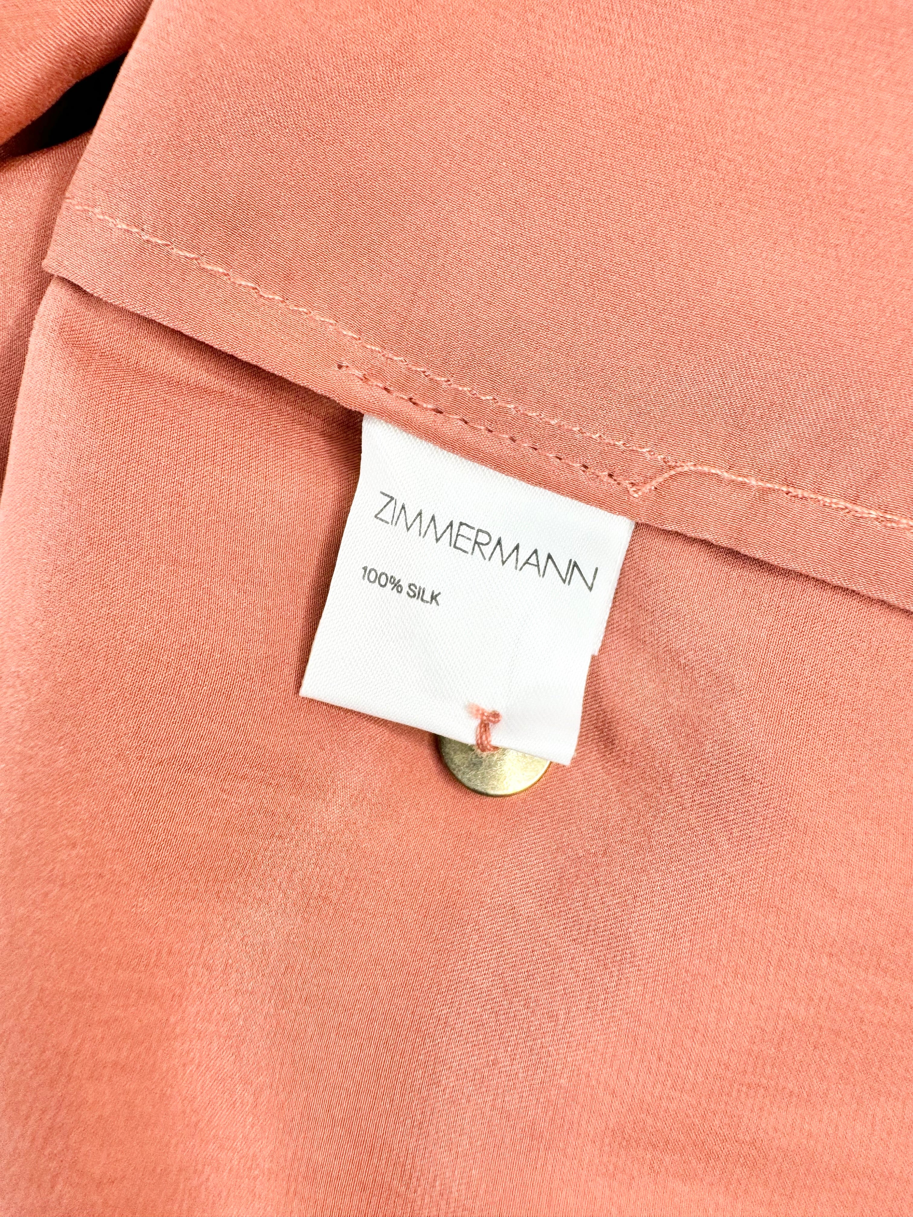 Zimmermann Saffron Silk Wrap Mini Dress - AU10